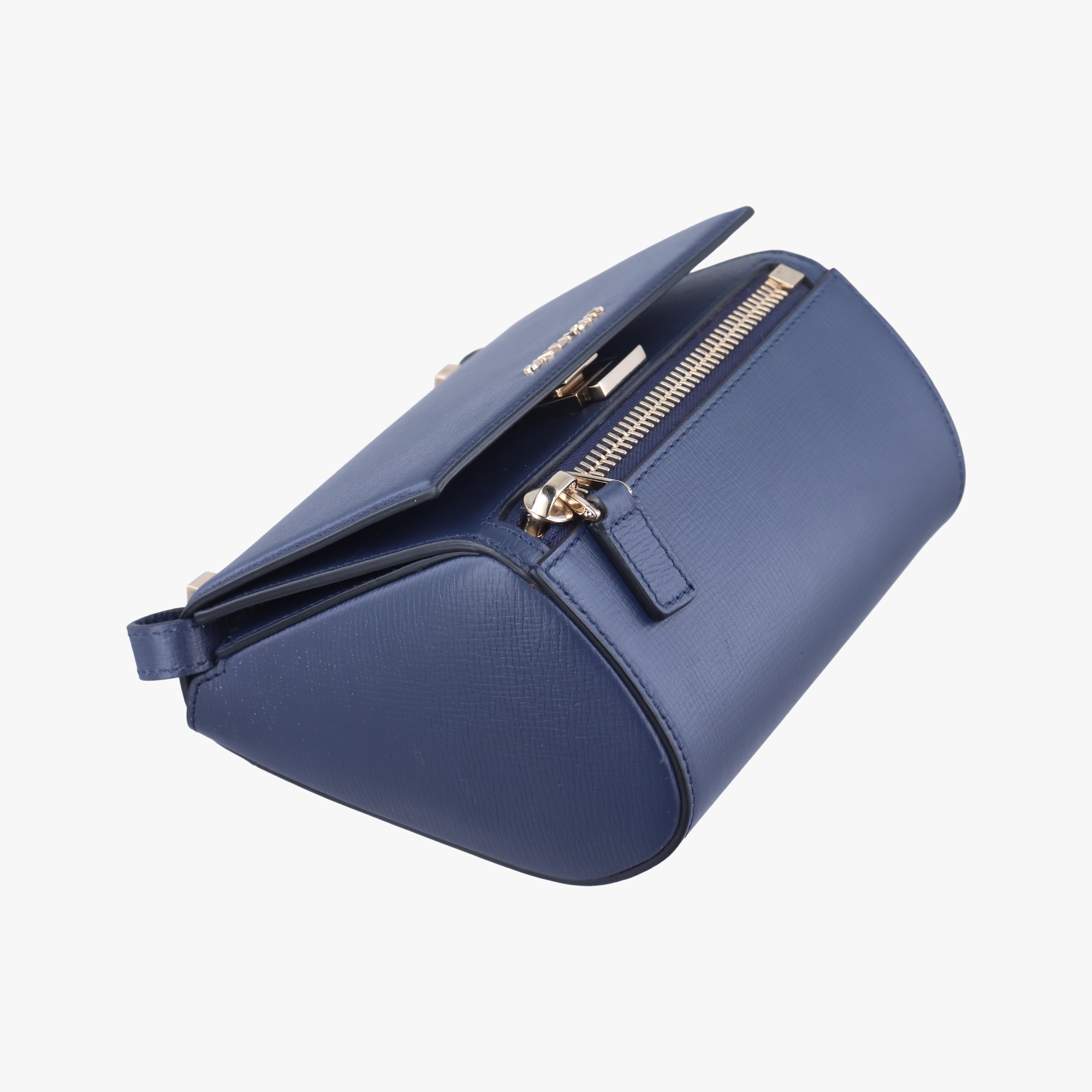 Pre-owned Givenchy Pandora Navy Leather  shoulderbag | stylenewstar