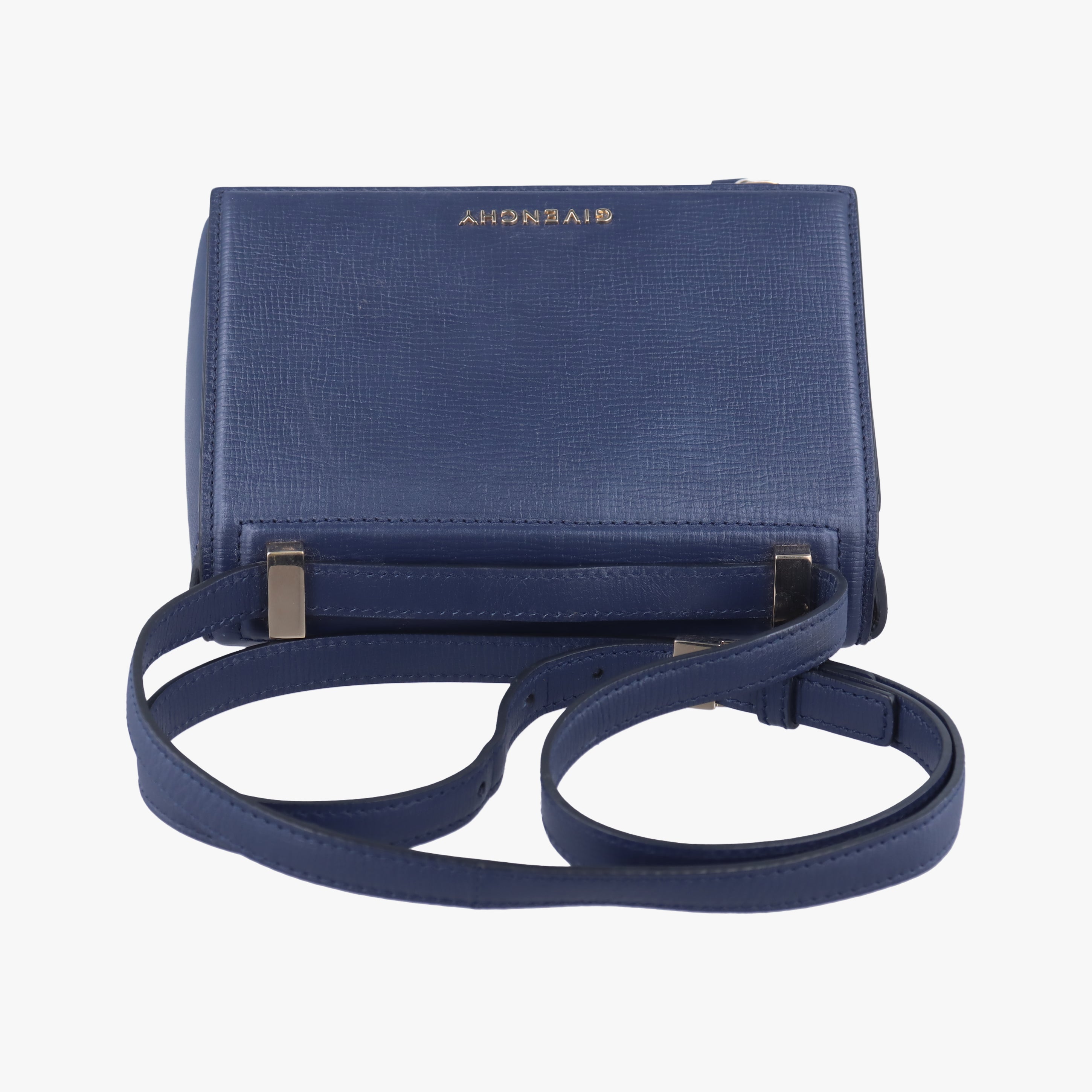 Pre-owned Givenchy Pandora Navy Leather  shoulderbag | stylenewstar
