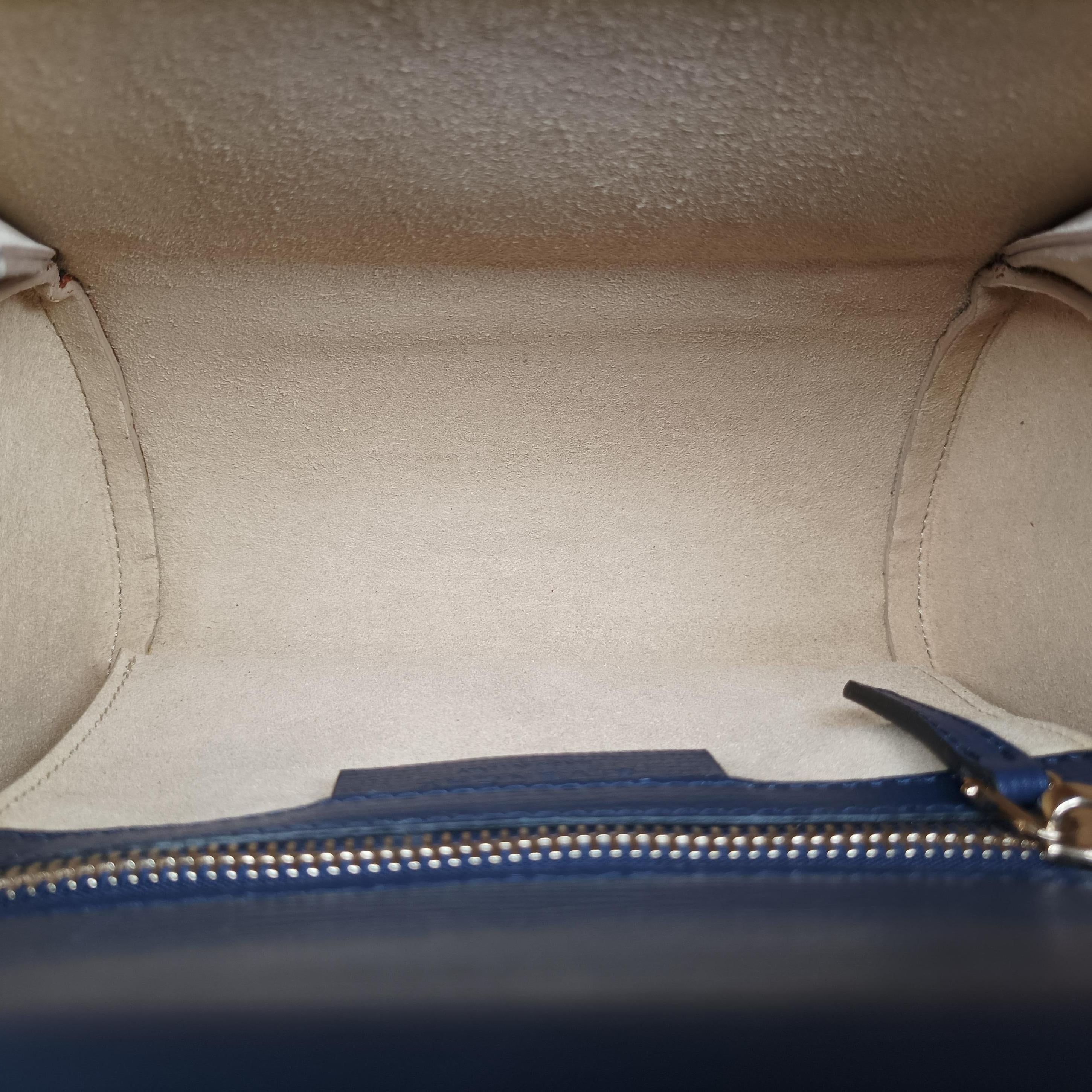 Pre-owned Givenchy Pandora Navy Leather  shoulderbag | stylenewstar