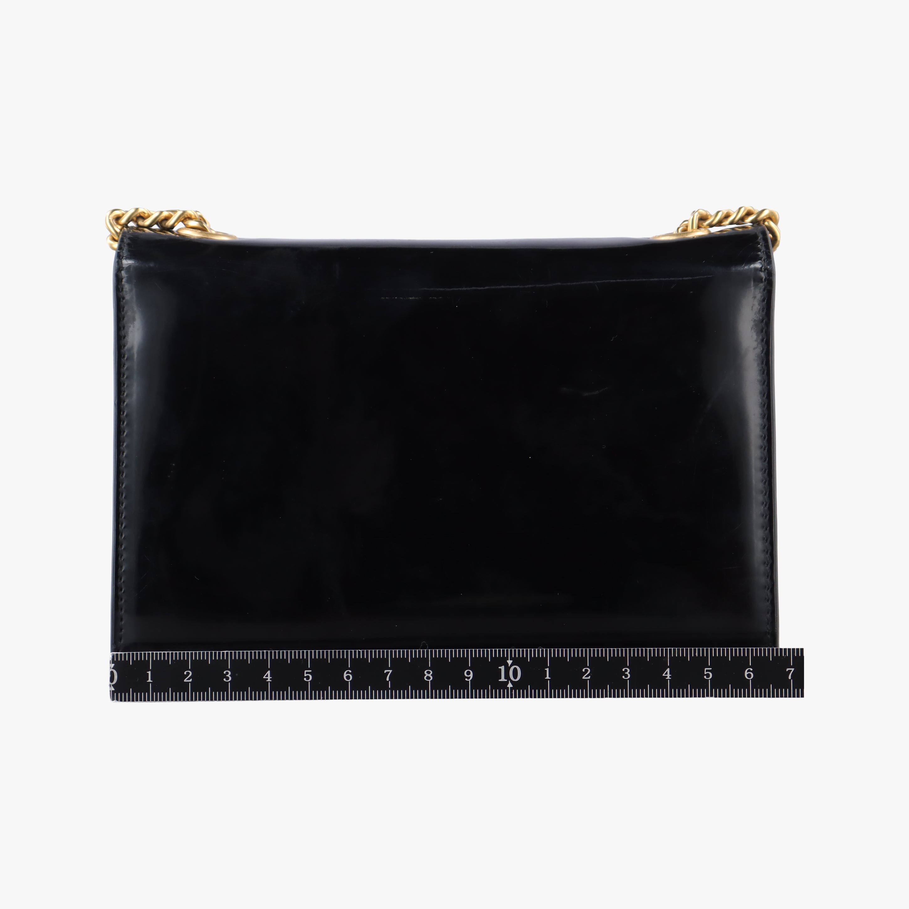 Pre-owned Yves Saint Laurent KATE Black Patent 326076 shoulderbag | stylenewstar