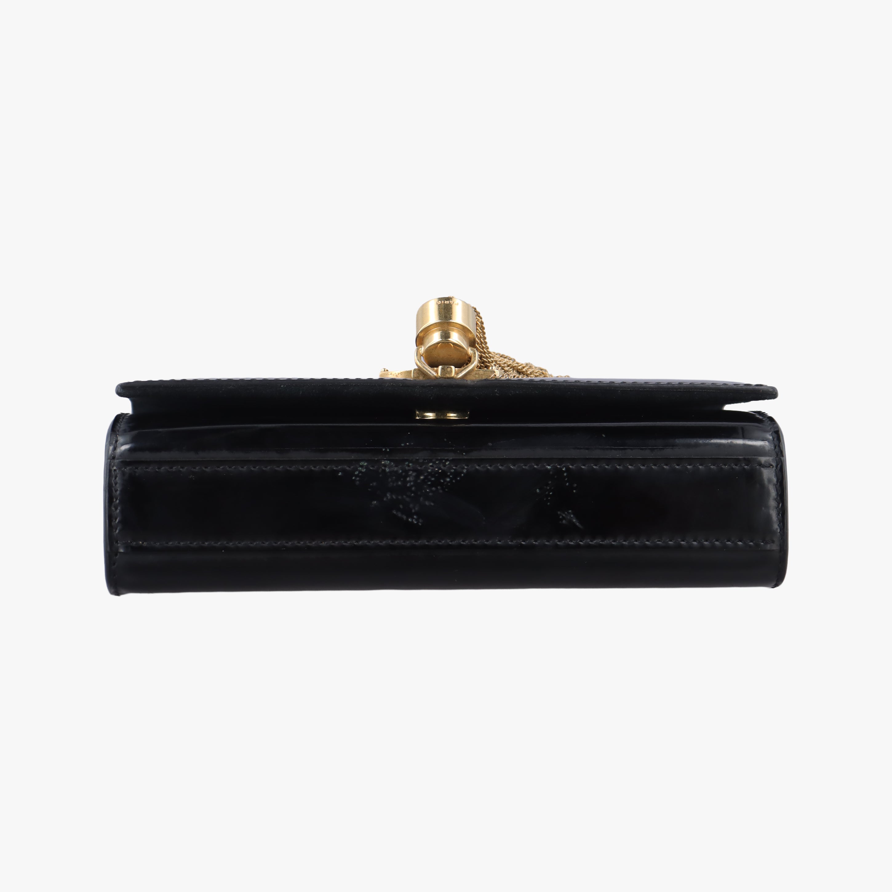 Pre-owned Yves Saint Laurent KATE Black Patent 326076 shoulderbag | stylenewstar