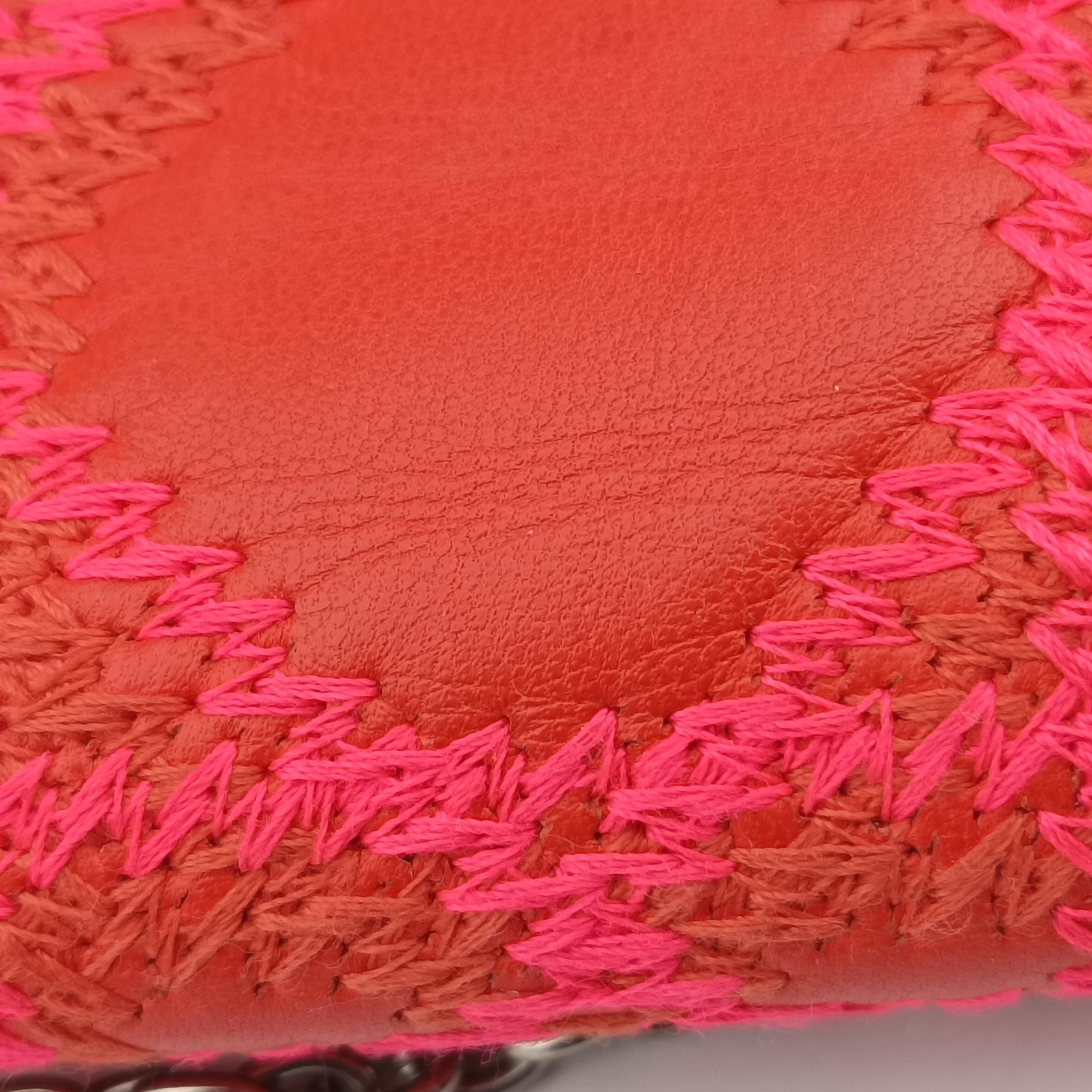 Vintage Christian Dior Miss Dior CANNAGE New Lock Orange lambskin  shoulderbag | stylenewstar