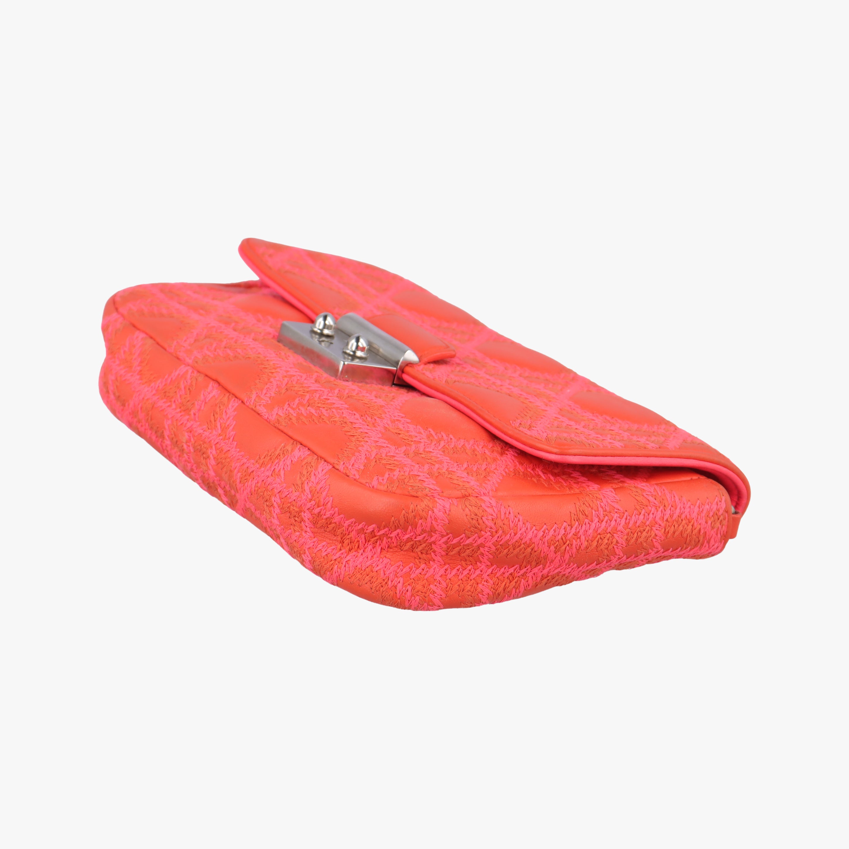 Vintage Christian Dior Miss Dior CANNAGE New Lock Orange lambskin  shoulderbag | stylenewstar
