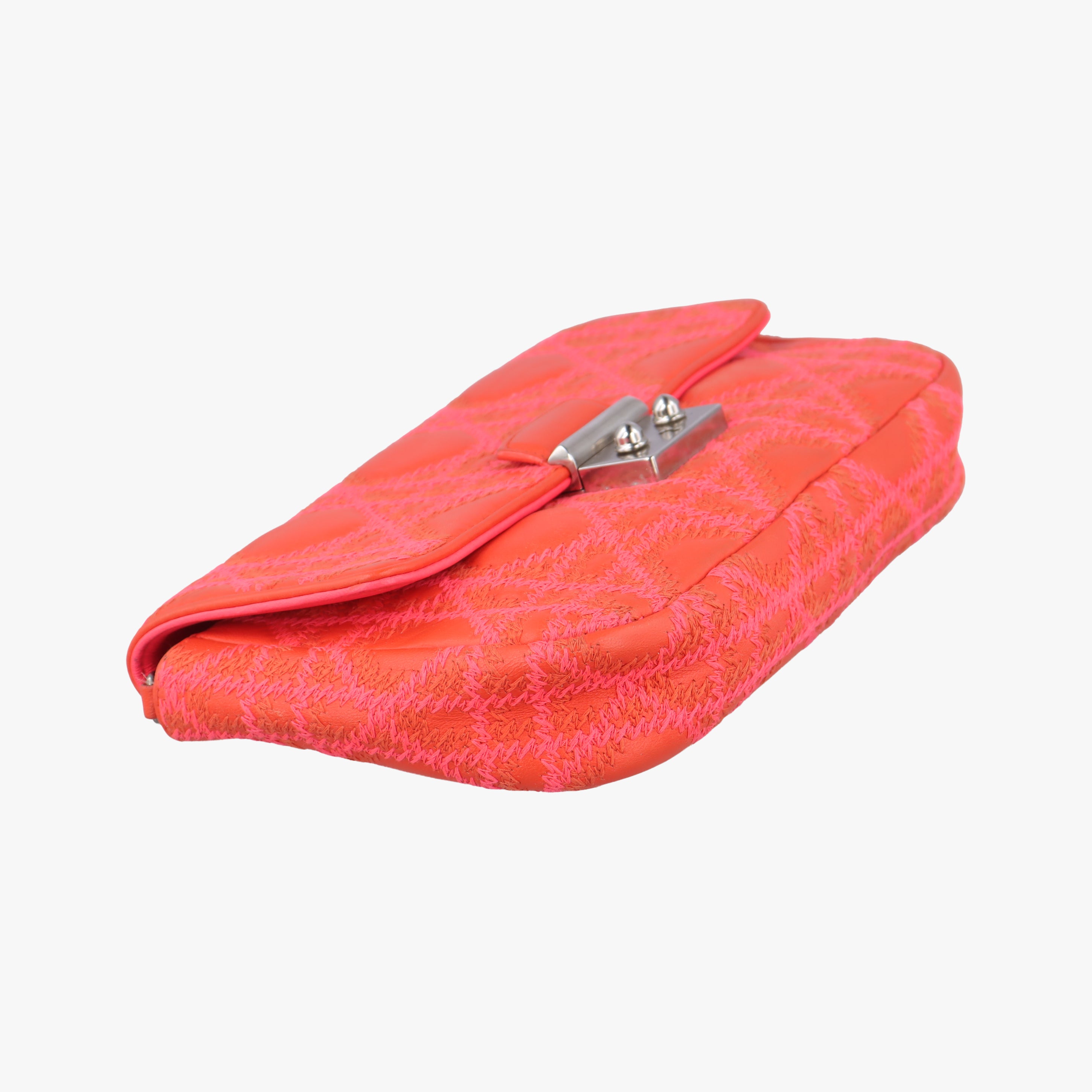 Vintage Christian Dior Miss Dior CANNAGE New Lock Orange lambskin  shoulderbag | stylenewstar