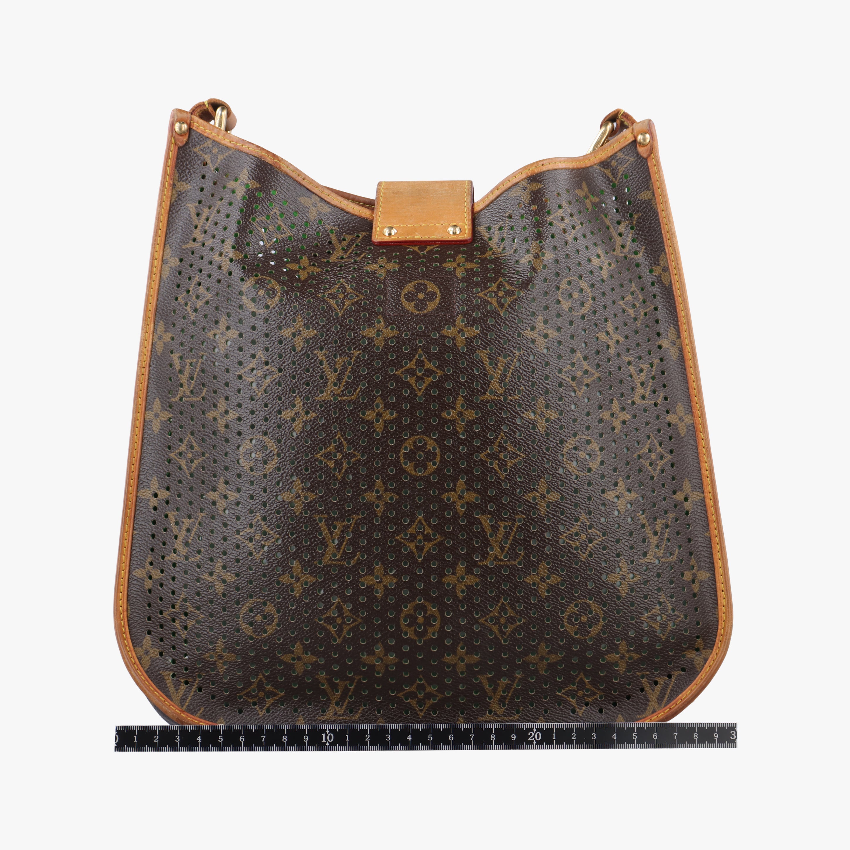 Pre-owned Louis Vuitton Musette brown×Green Monogram Perforated M95173 shoulderbag | stylenewstar