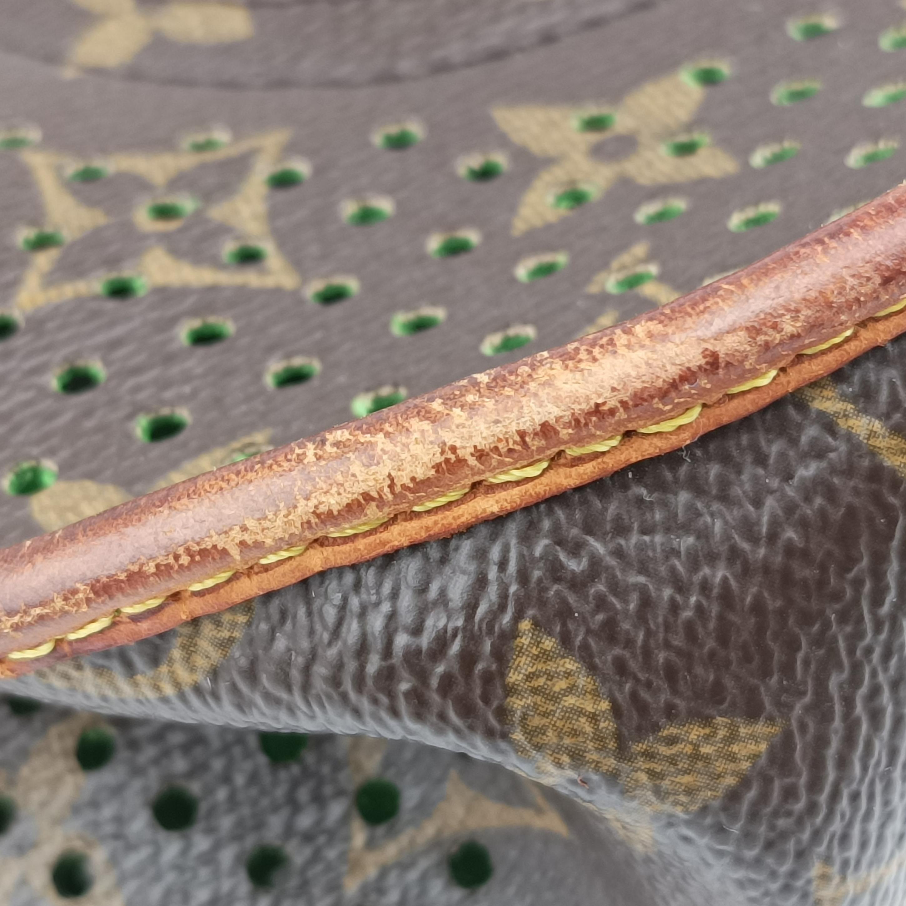 Pre-owned Louis Vuitton Musette brown×Green Monogram Perforated M95173 shoulderbag | stylenewstar