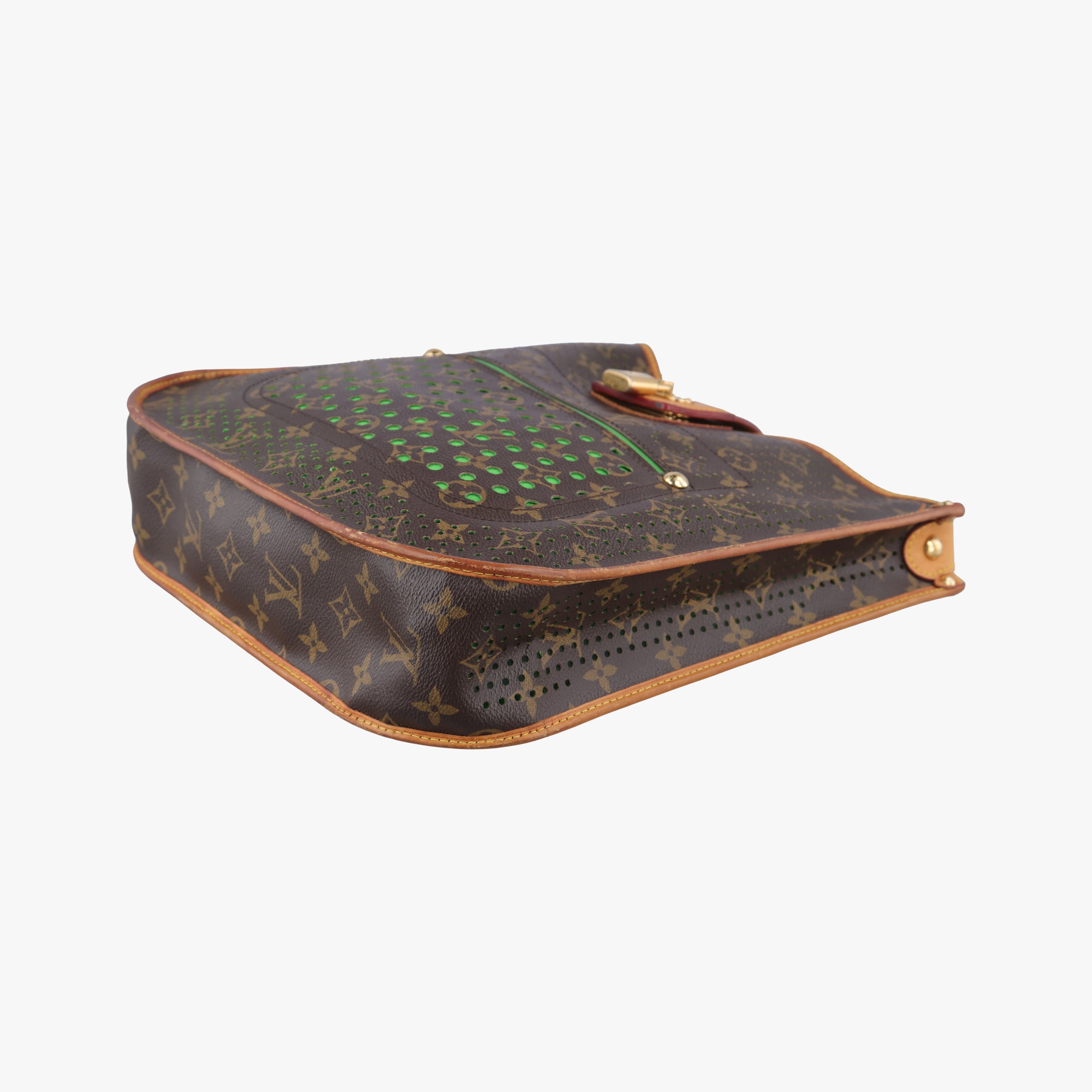 Pre-owned Louis Vuitton Musette brown×Green Monogram Perforated M95173 shoulderbag | stylenewstar