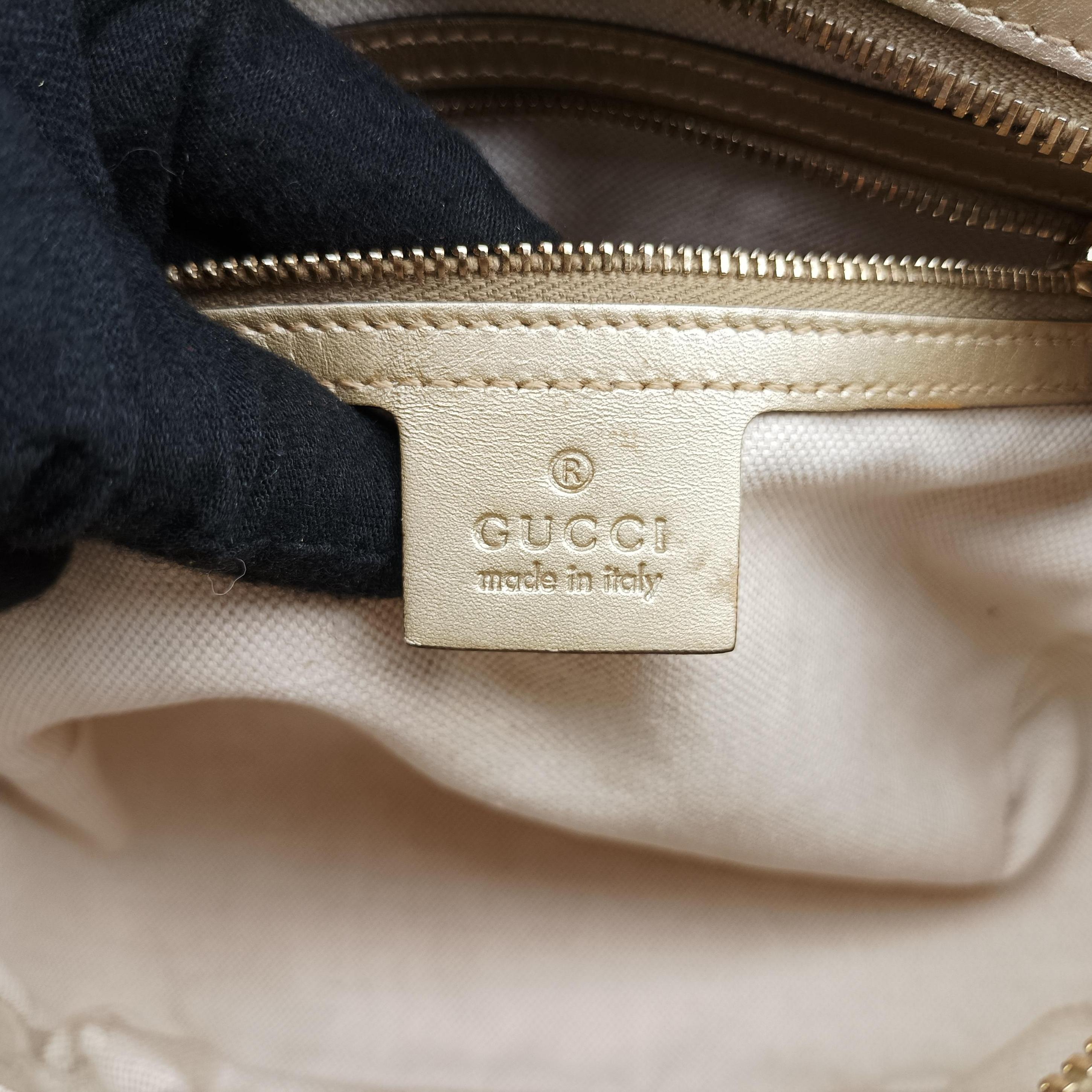 Pre-owned Gucci Bree Golden Leather 353121 shoulderbag | stylenewstar
