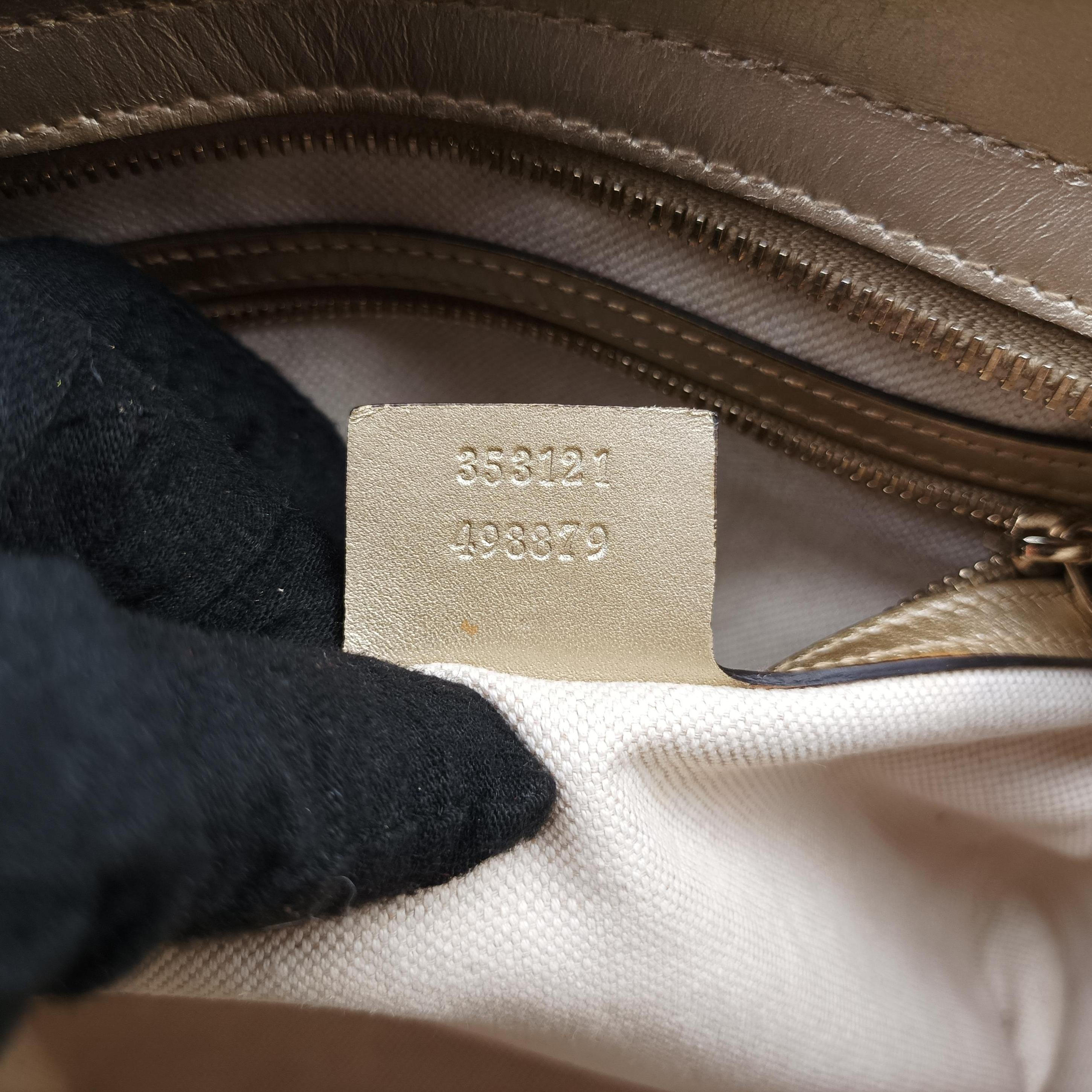 Pre-owned Gucci Bree Golden Leather 353121 shoulderbag | stylenewstar