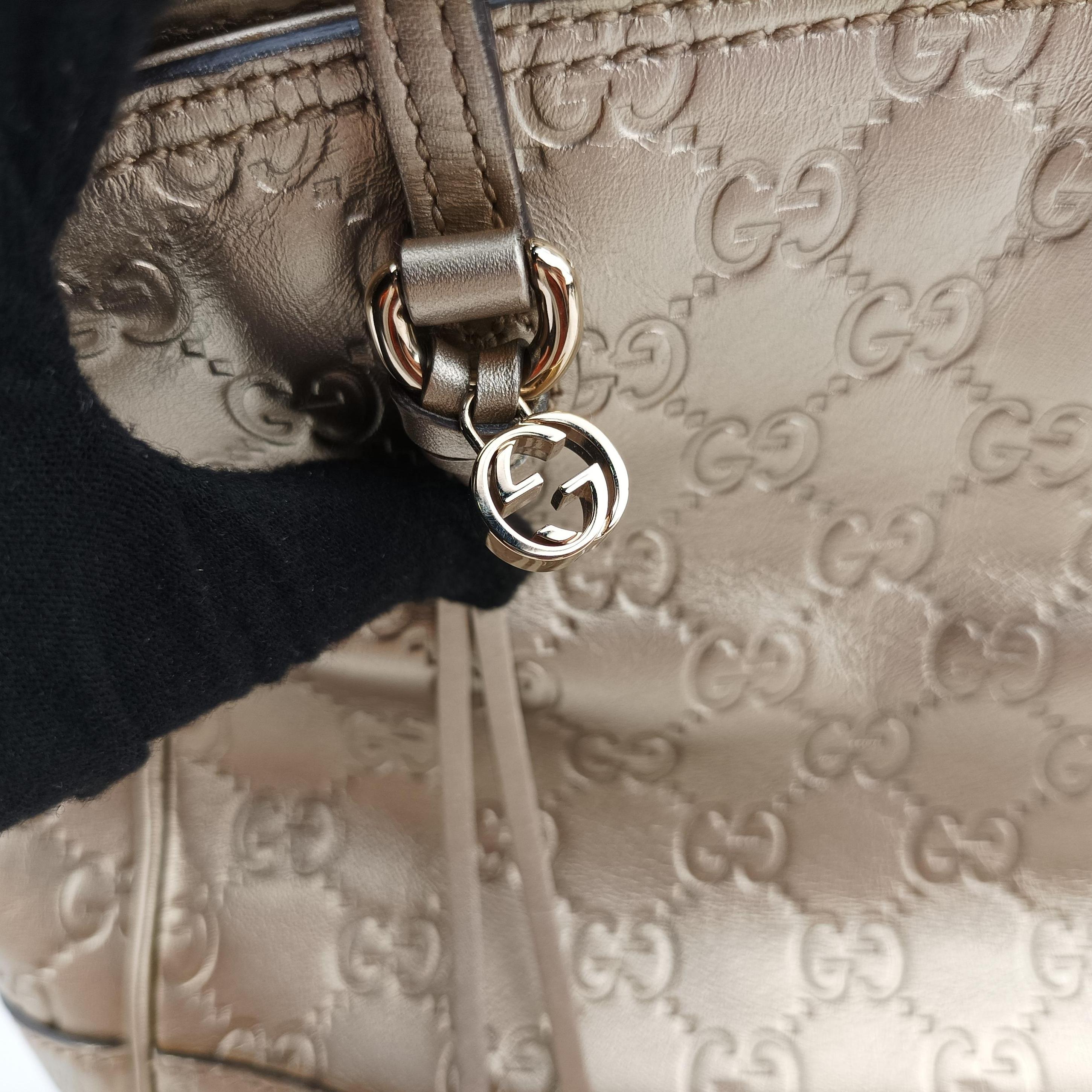 Pre-owned Gucci Bree Golden Leather 353121 shoulderbag | stylenewstar