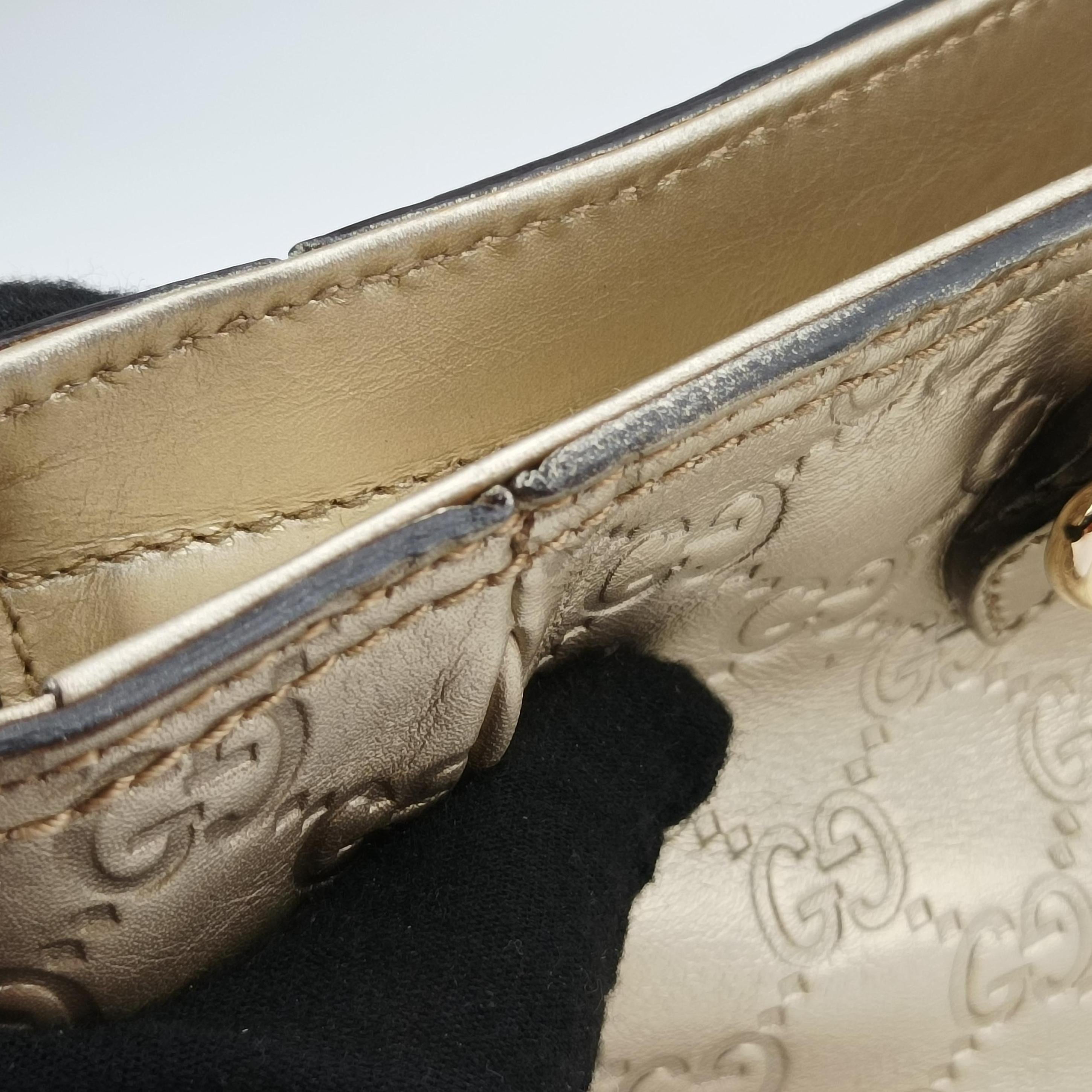 Pre-owned Gucci Bree Golden Leather 353121 shoulderbag | stylenewstar