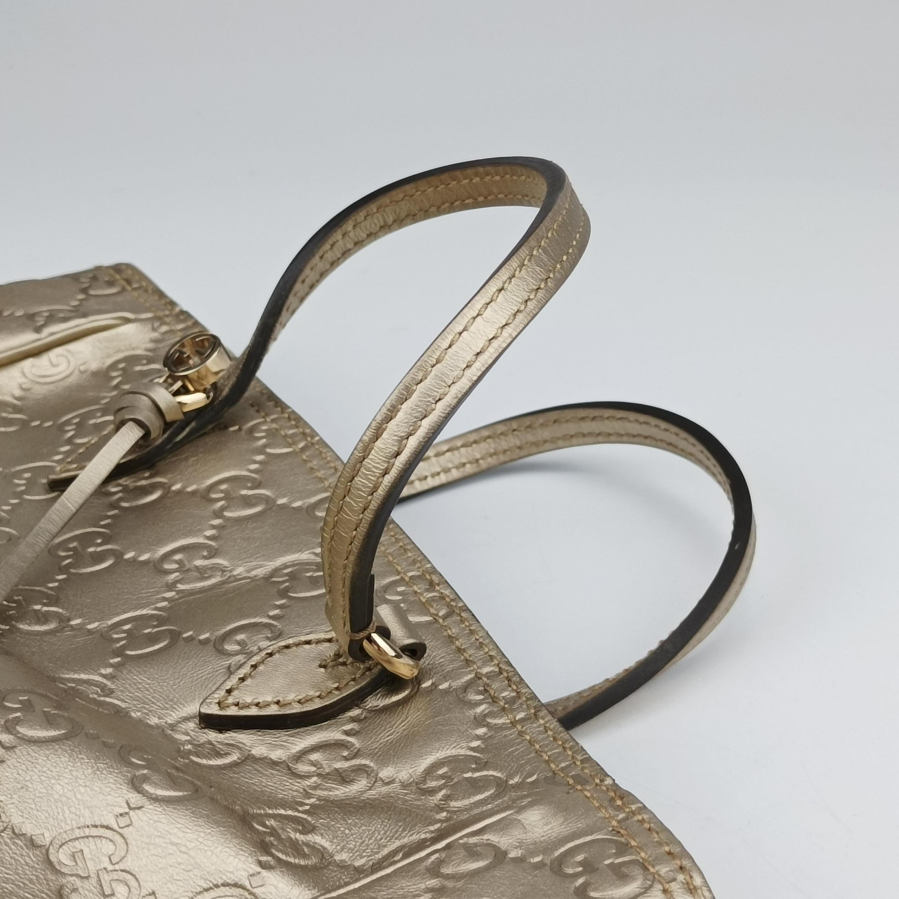 Pre-owned Gucci Bree Golden Leather 353121 shoulderbag | stylenewstar