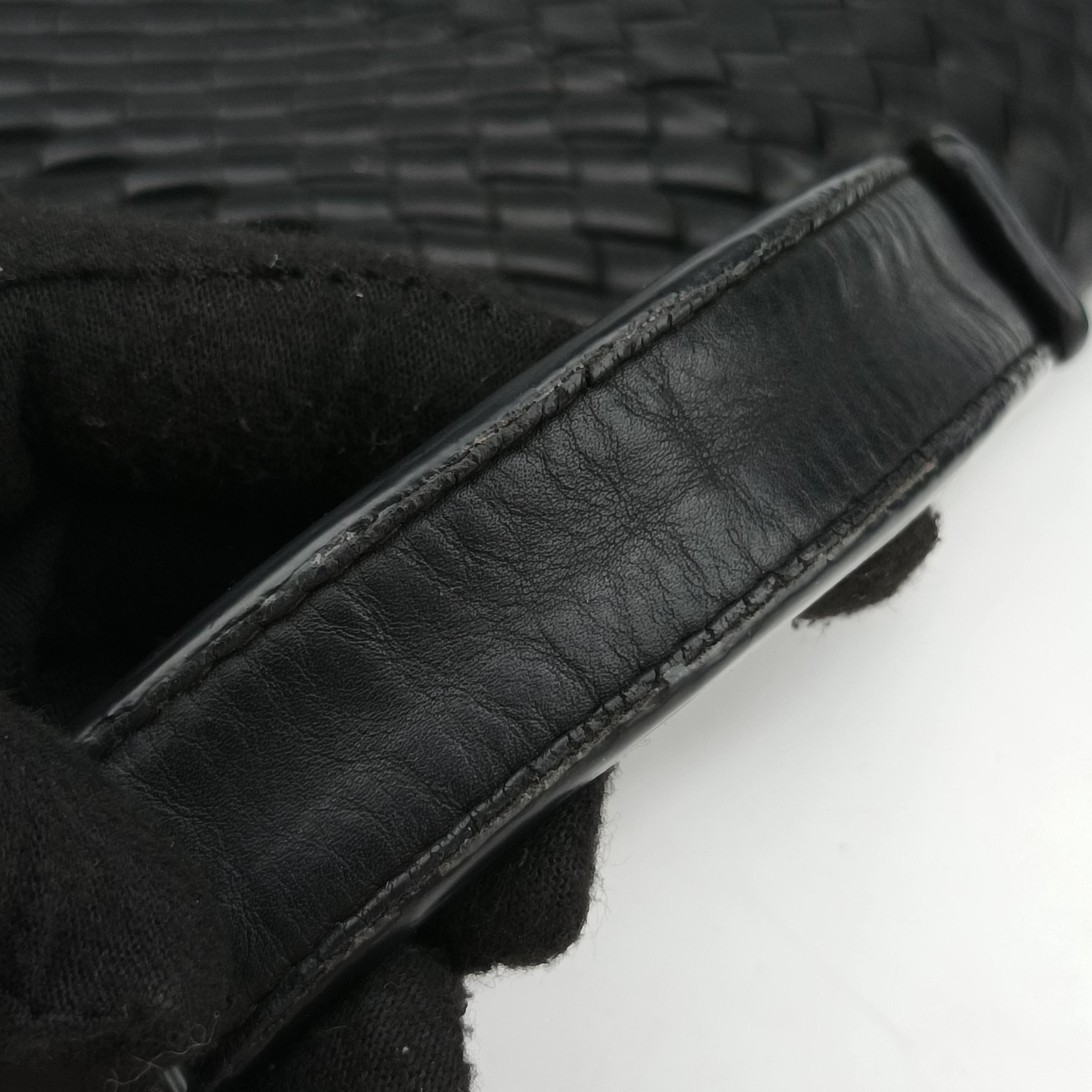 Pre-owned Bottega Veneta Intrecciato Black lambskin  handbag | stylenewstar
