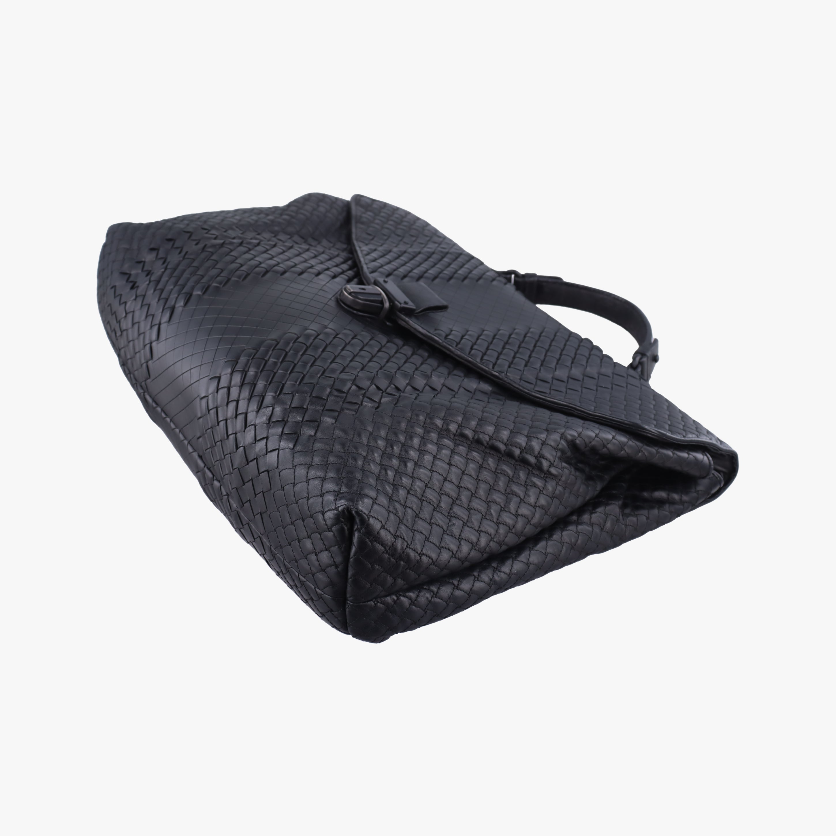 Pre-owned Bottega Veneta Intrecciato Black lambskin  handbag | stylenewstar