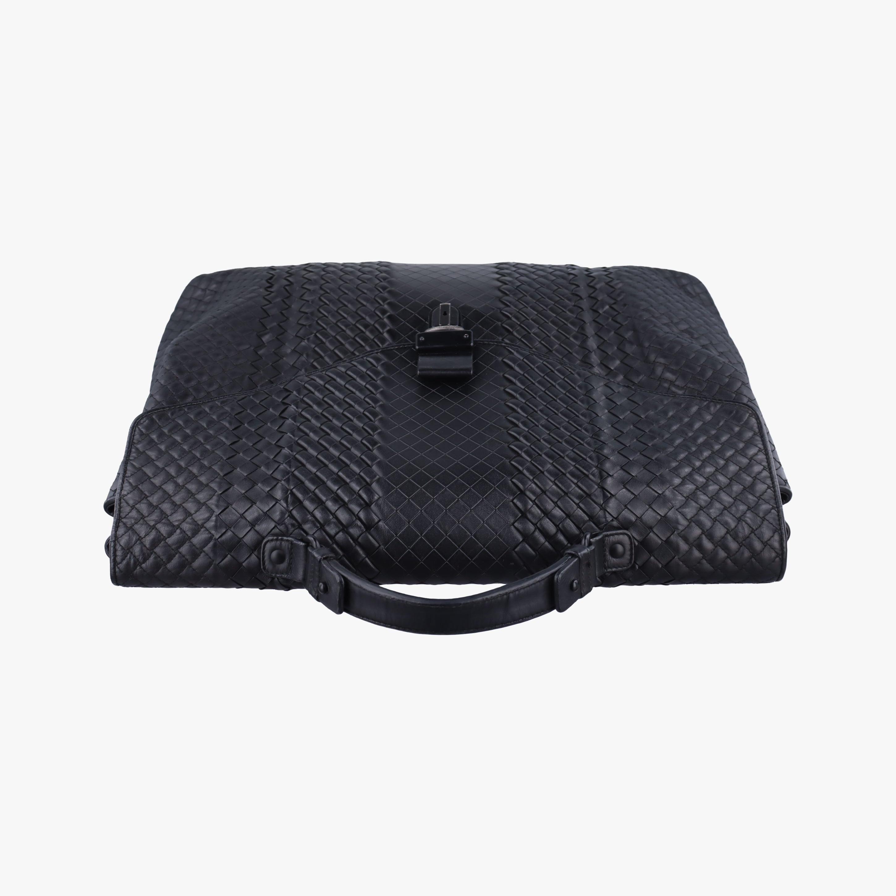 Pre-owned Bottega Veneta Intrecciato Black lambskin  handbag | stylenewstar