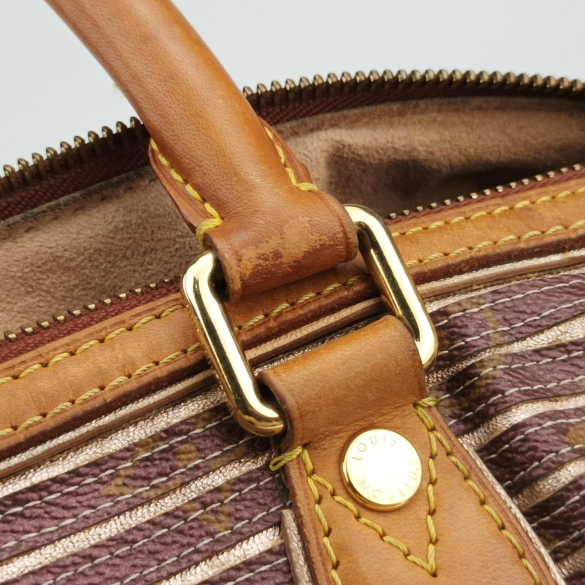 Pre-owned Louis Vuitton Eden Speedy Bandouliere 30 beige×PECHE Monogram Eden Canvas M40357 handbag | stylenewstar