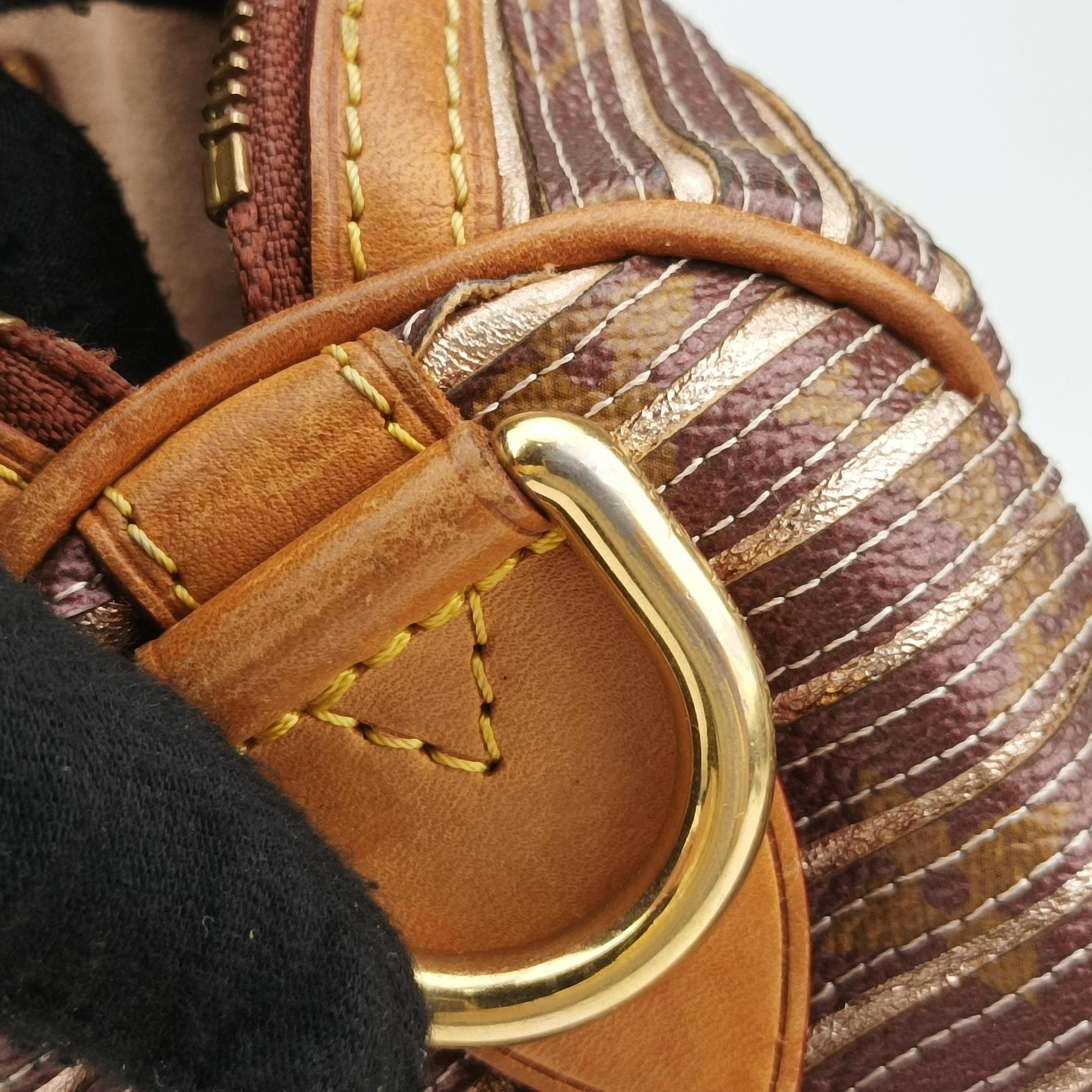 Pre-owned Louis Vuitton Eden Speedy Bandouliere 30 beige×PECHE Monogram Eden Canvas M40357 handbag | stylenewstar