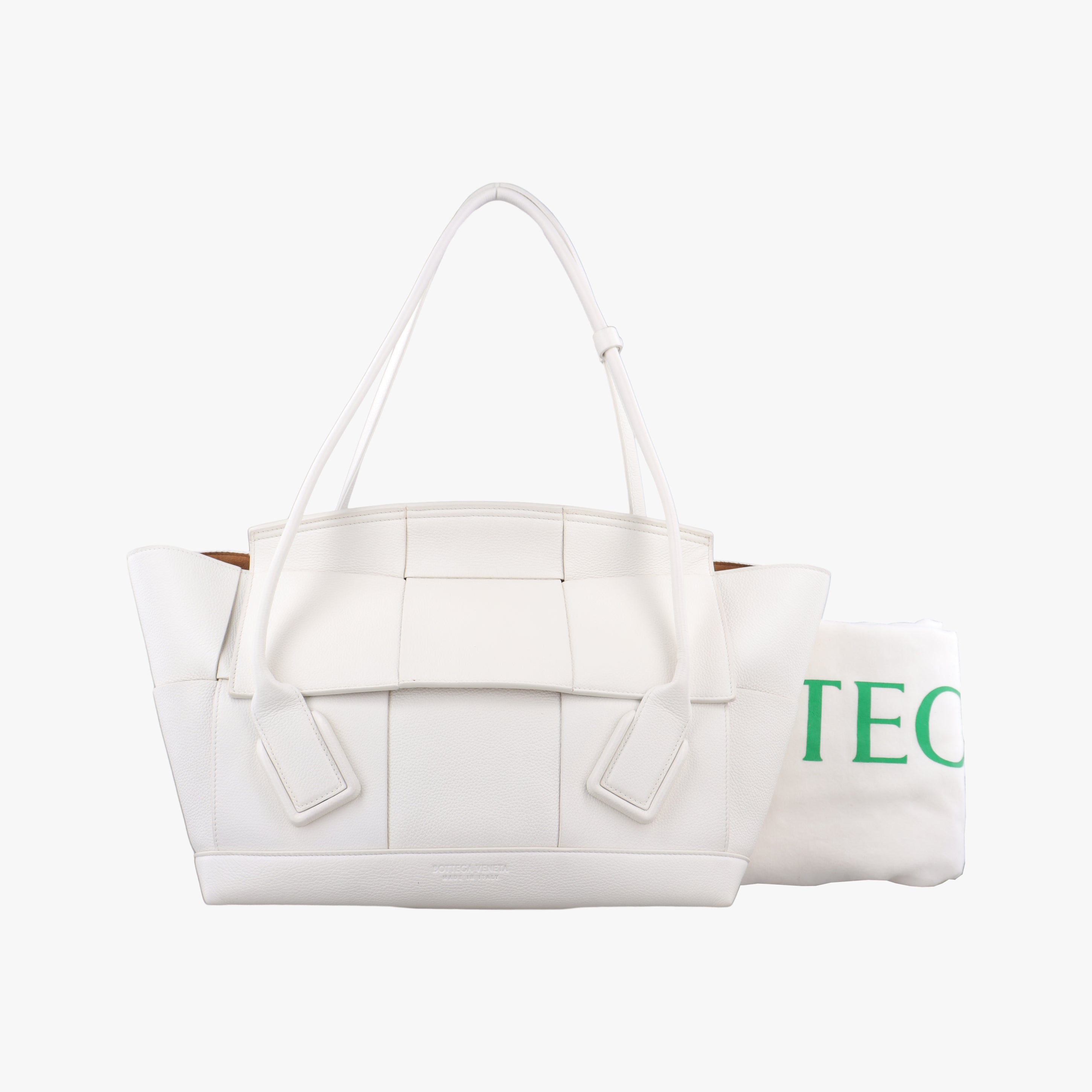 Secondhand Bottega Veneta ARCO White Leather  handbag | stylenewstar