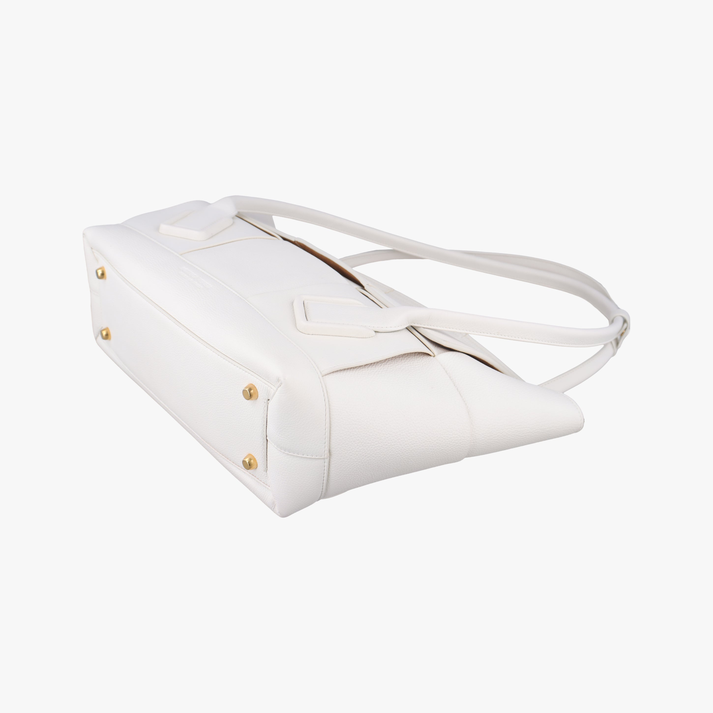 Secondhand Bottega Veneta ARCO White Leather  handbag | stylenewstar