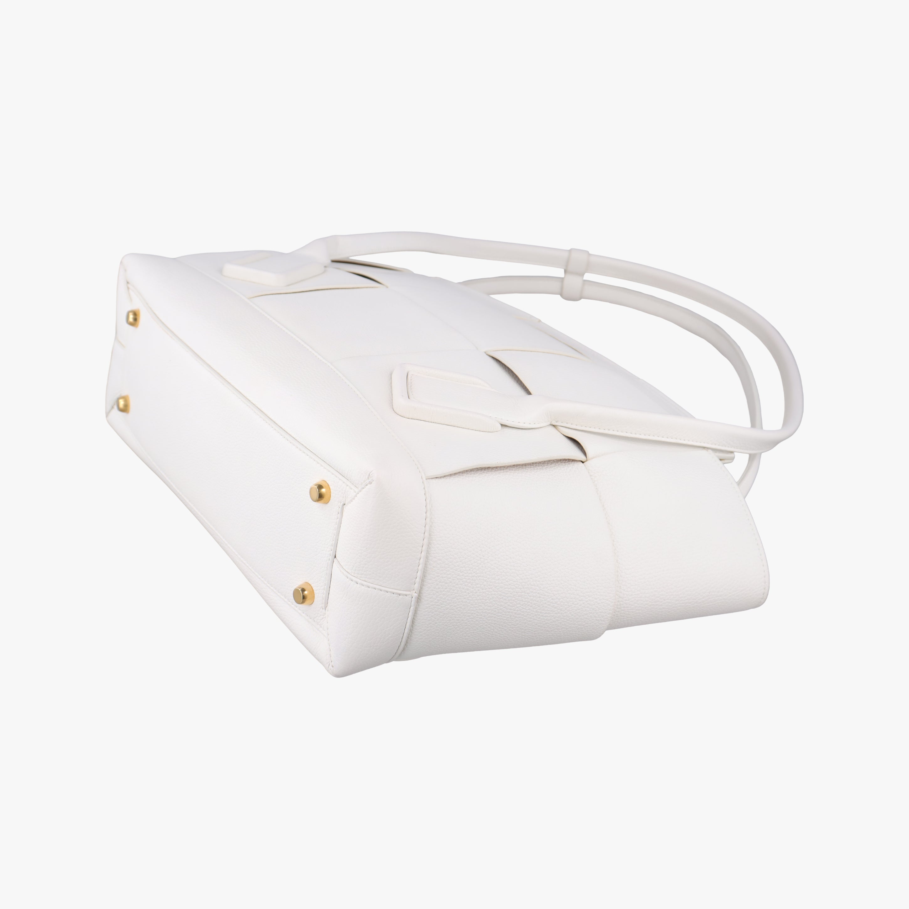 Secondhand Bottega Veneta ARCO White Leather  handbag | stylenewstar