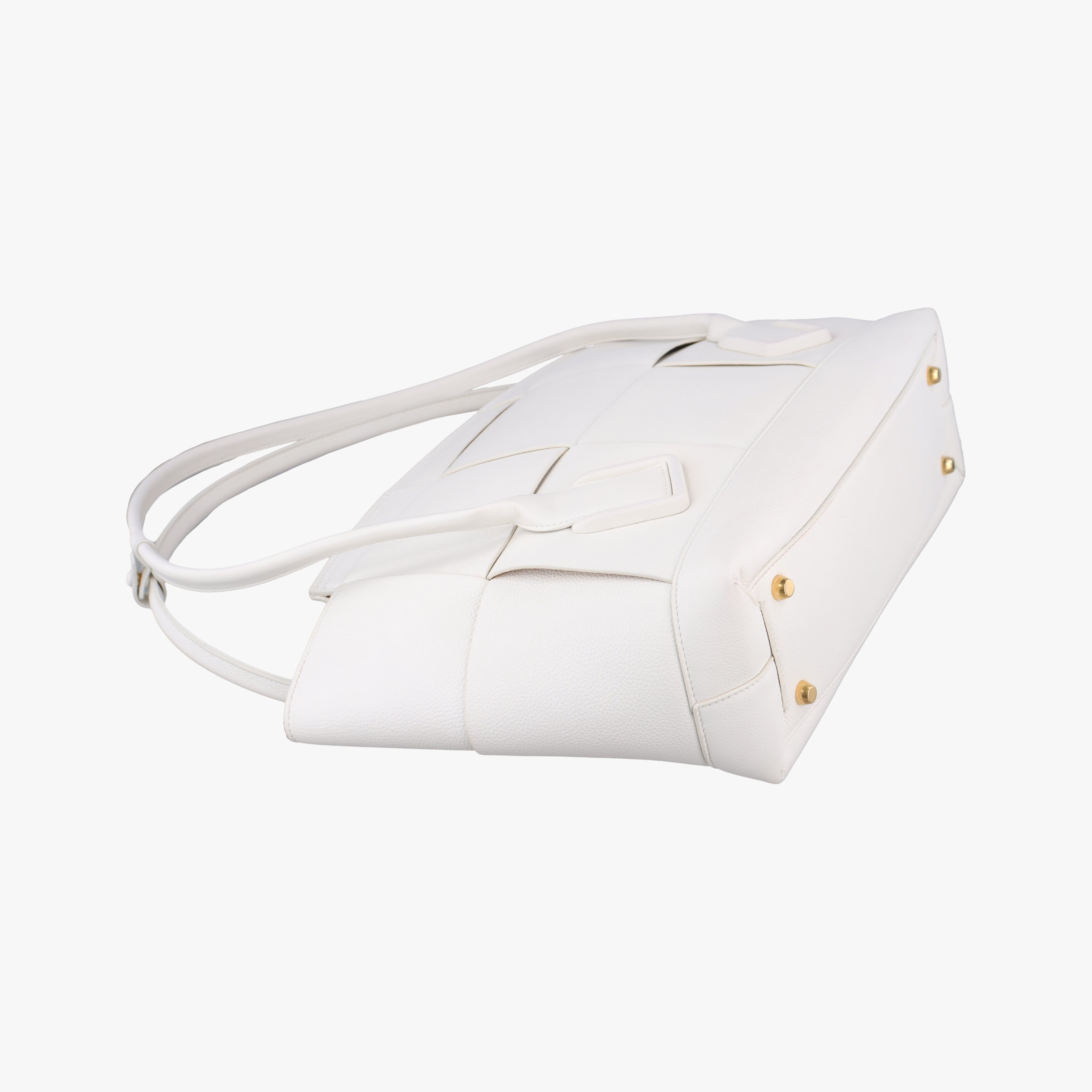 Secondhand Bottega Veneta ARCO White Leather  handbag | stylenewstar
