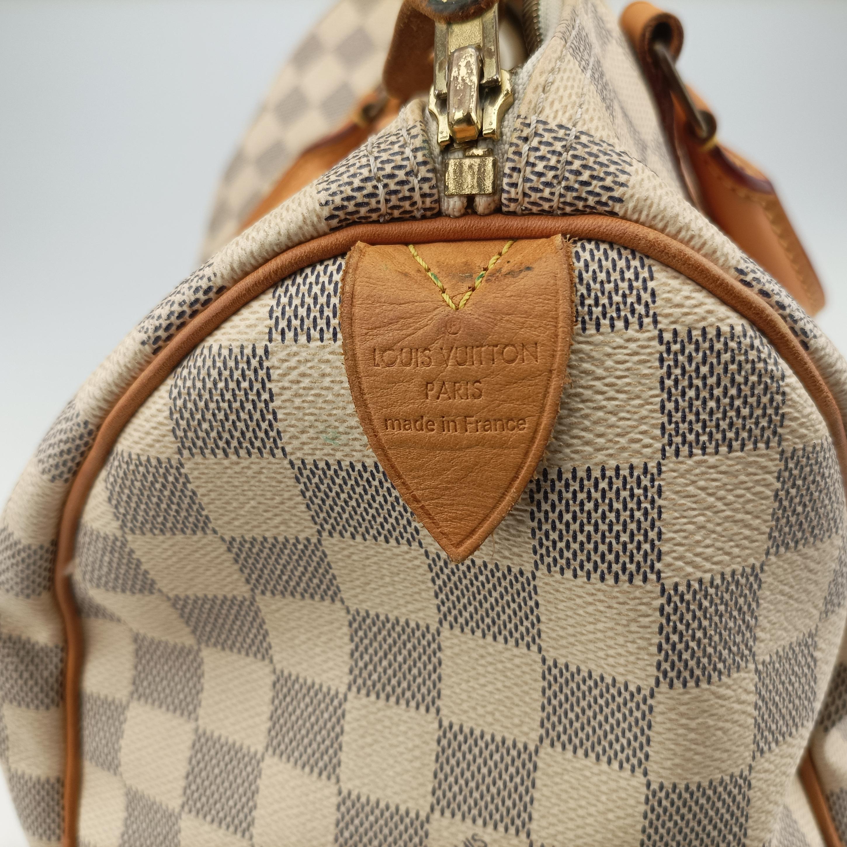 Pre-owned Louis Vuitton SPEEDY 30 Azur Damier Canvas N41533 handbag | stylenewstar