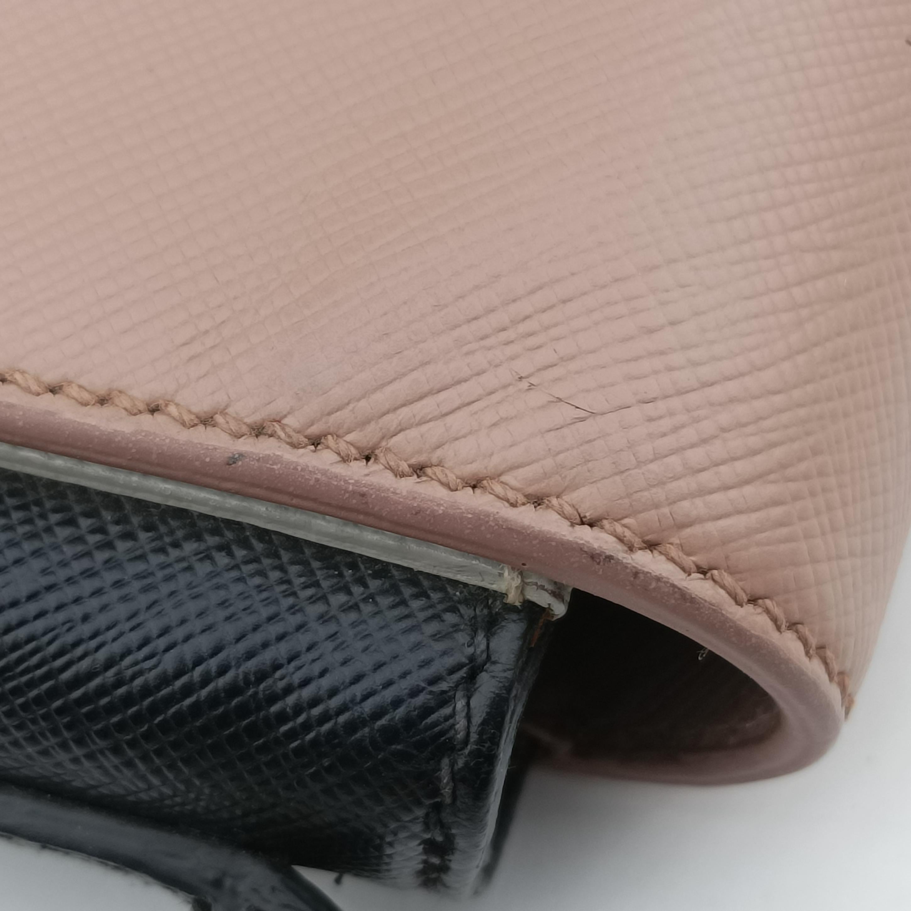 Vintage Prada Tri Color Sound White x Black x Pink SAFFIANO Leather  shoulderbag | stylenewstar