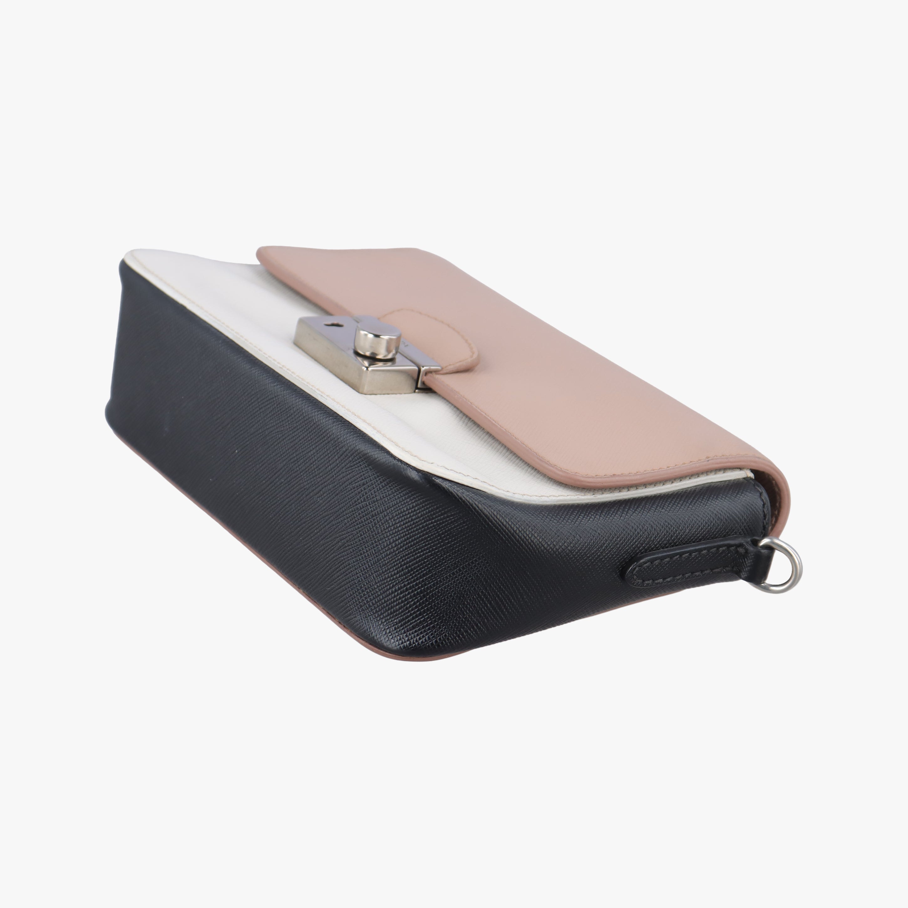 Vintage Prada Tri Color Sound White x Black x Pink SAFFIANO Leather  shoulderbag | stylenewstar
