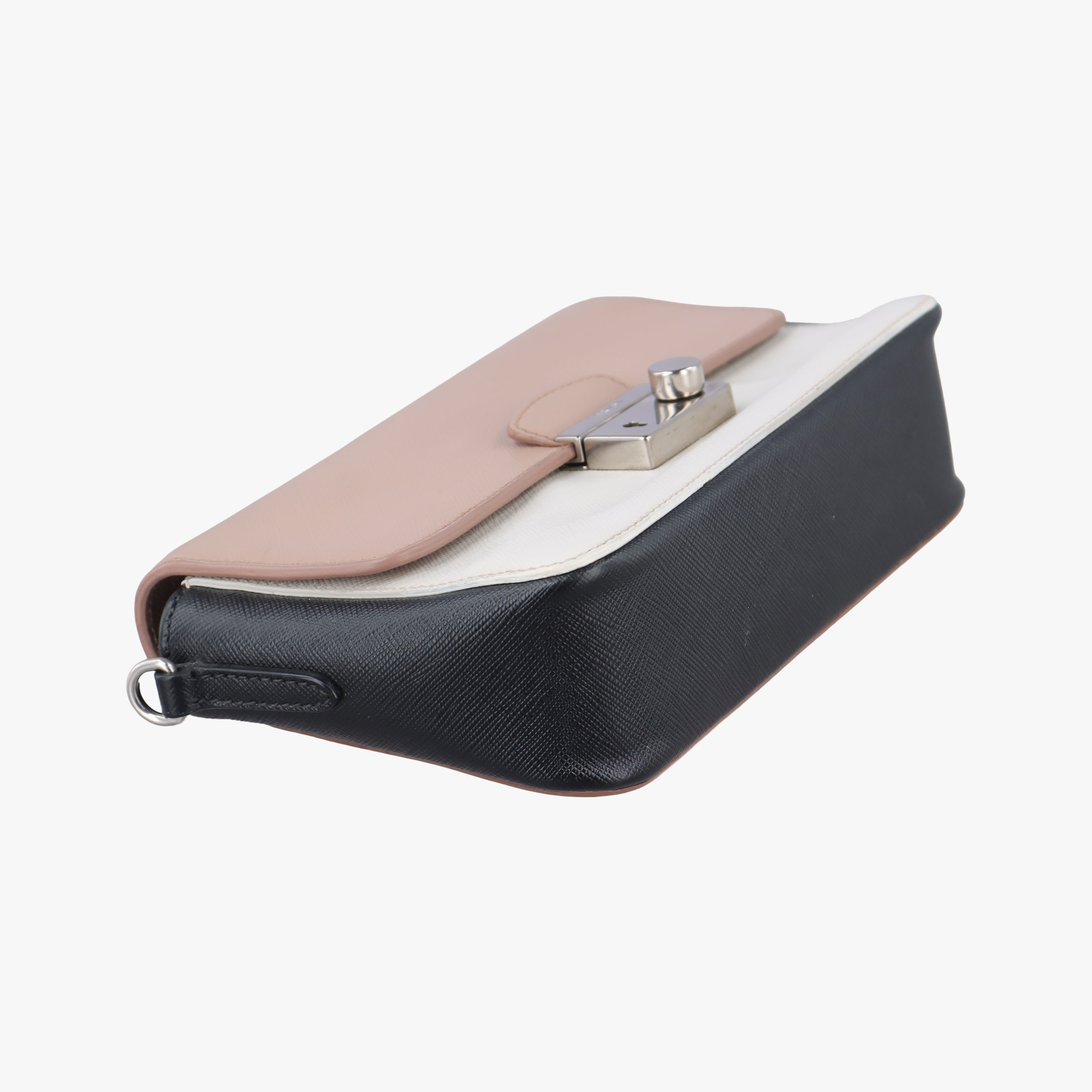 Vintage Prada Tri Color Sound White x Black x Pink SAFFIANO Leather  shoulderbag | stylenewstar