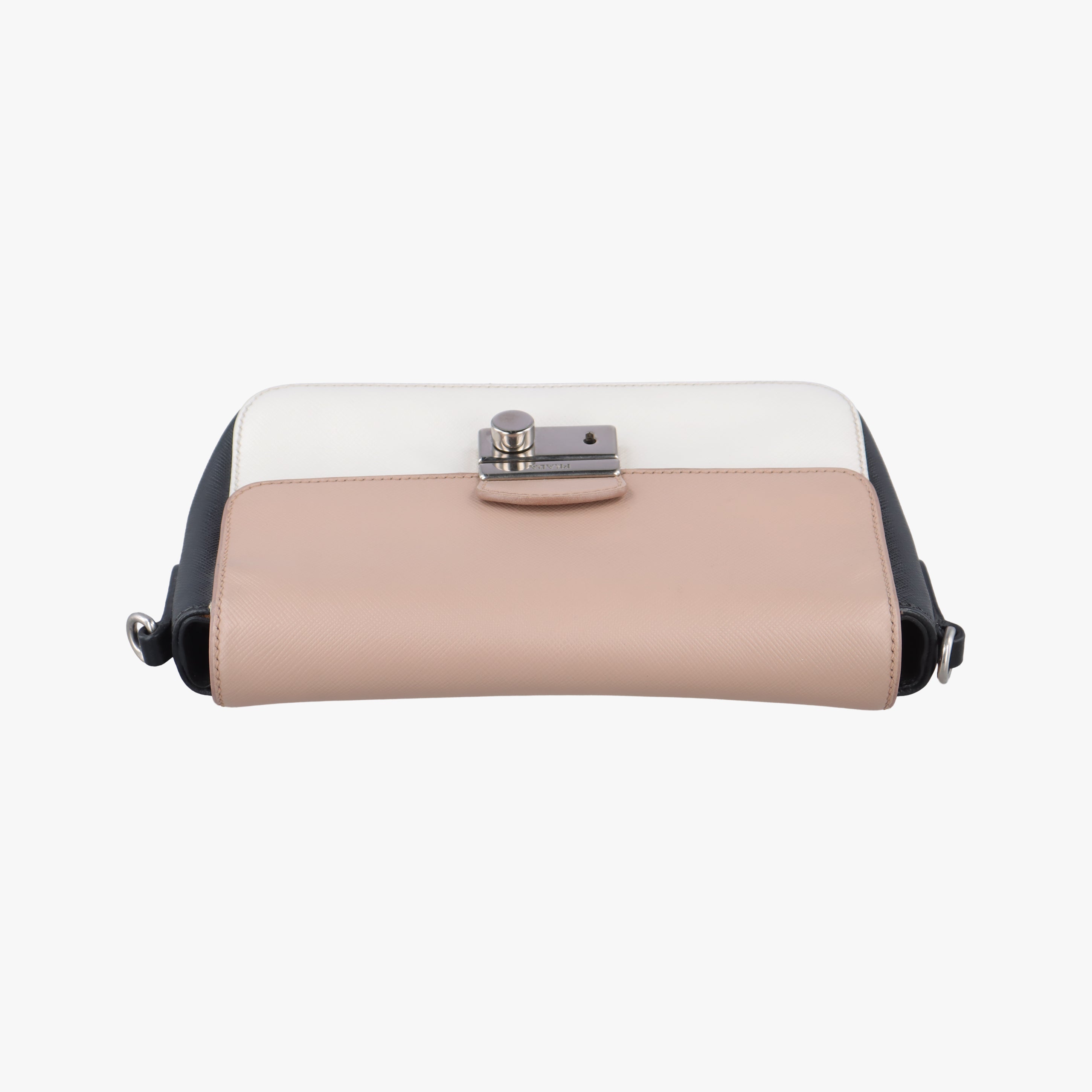 Vintage Prada Tri Color Sound White x Black x Pink SAFFIANO Leather  shoulderbag | stylenewstar