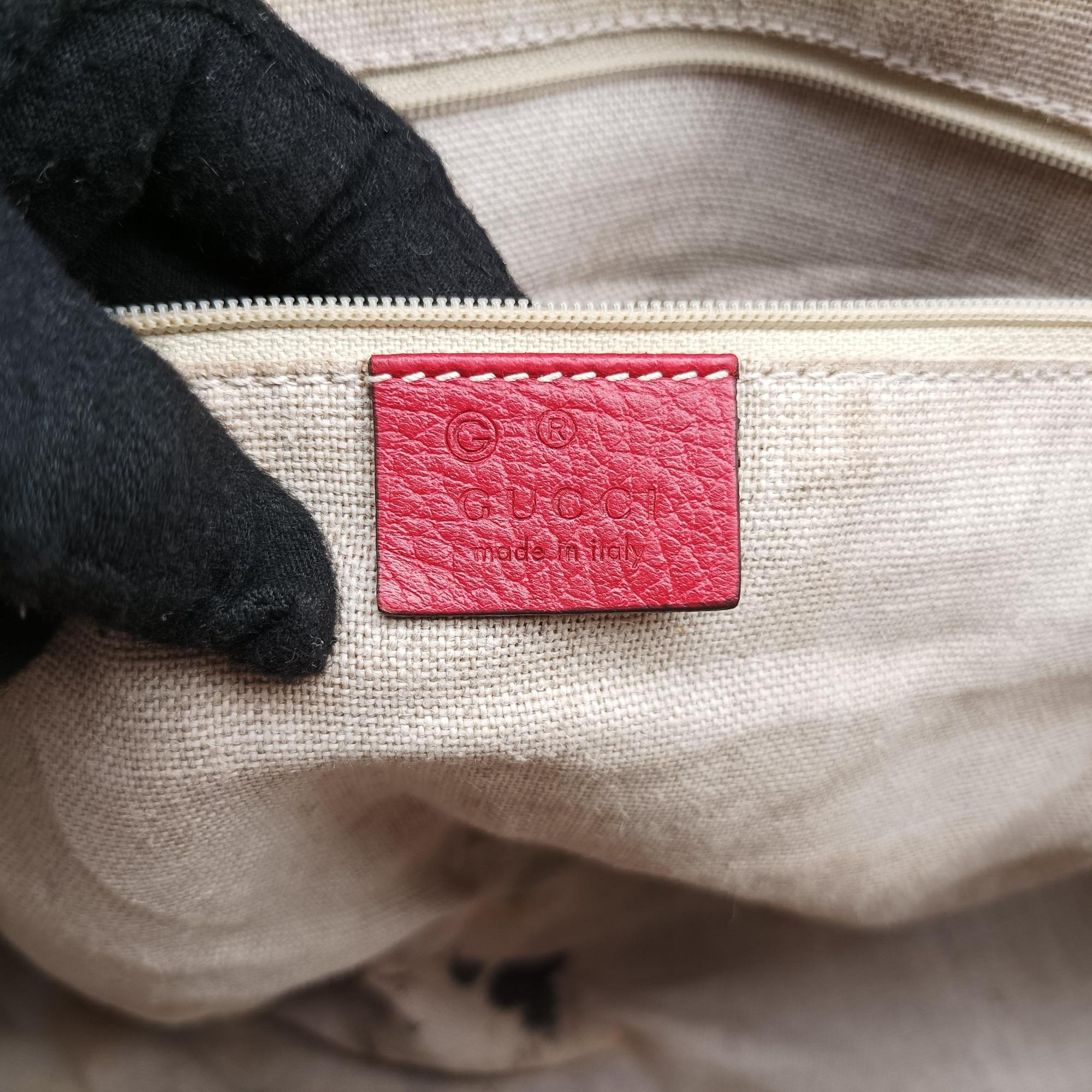 Pre-owned Gucci interlocking G Charmy Red Leather 449659 shoulderbag | stylenewstar