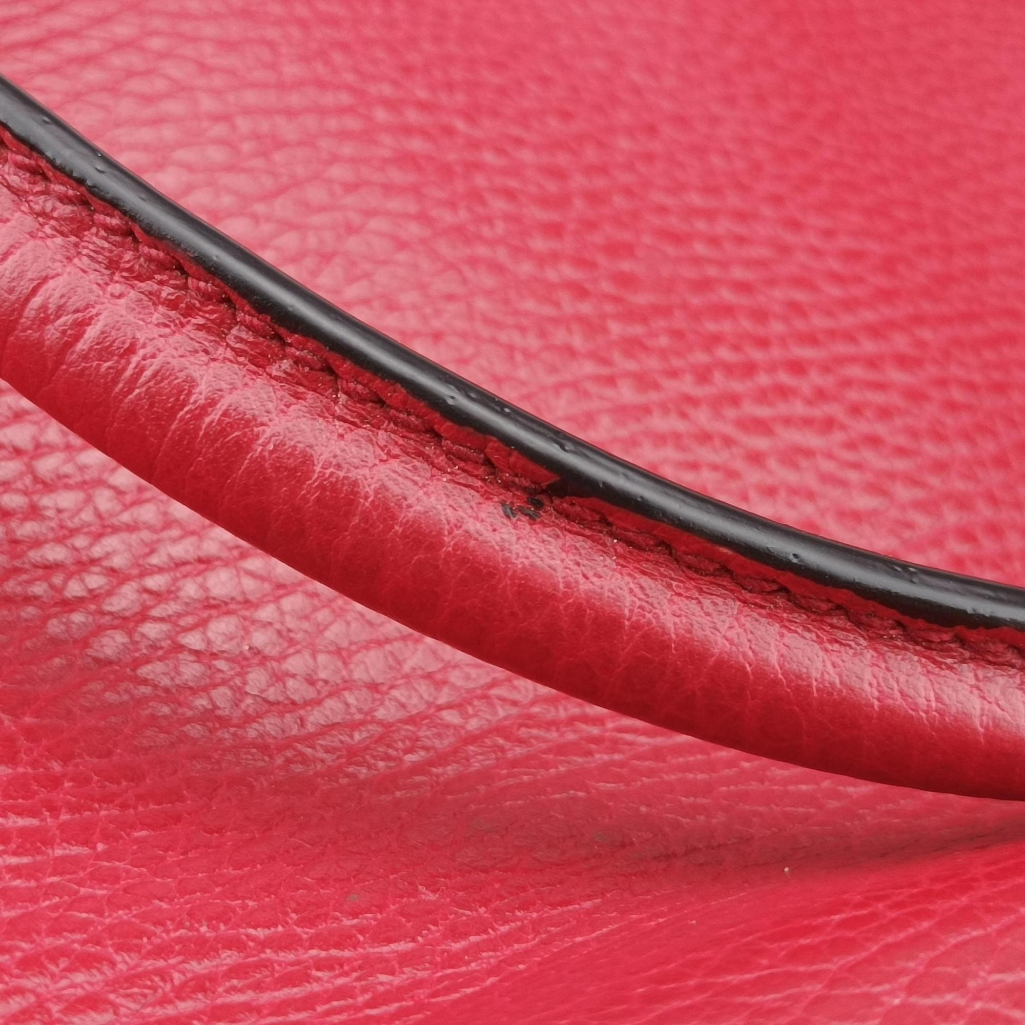 Pre-owned Gucci interlocking G Charmy Red Leather 449659 shoulderbag | stylenewstar
