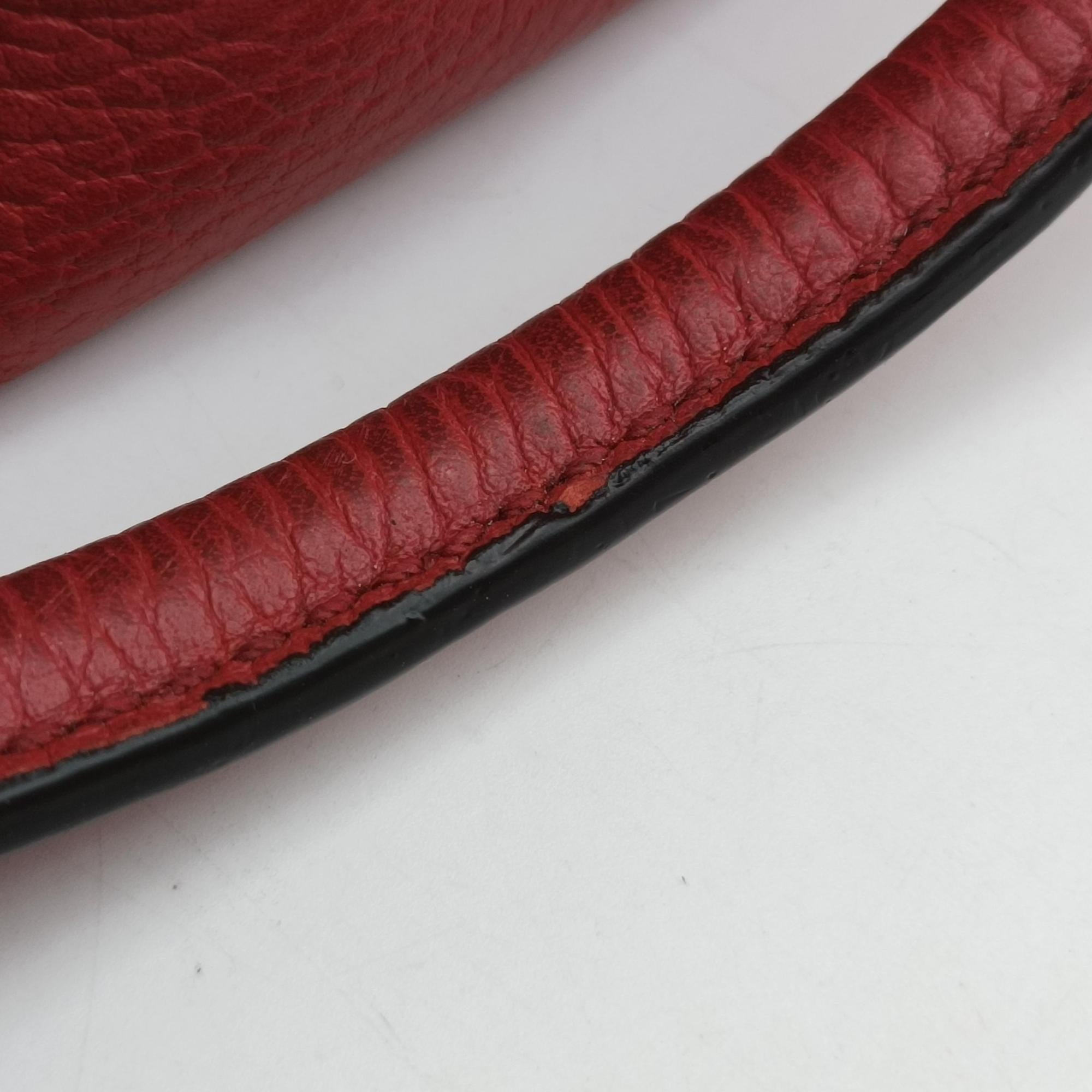 Pre-owned Gucci interlocking G Charmy Red Leather 449659 shoulderbag | stylenewstar