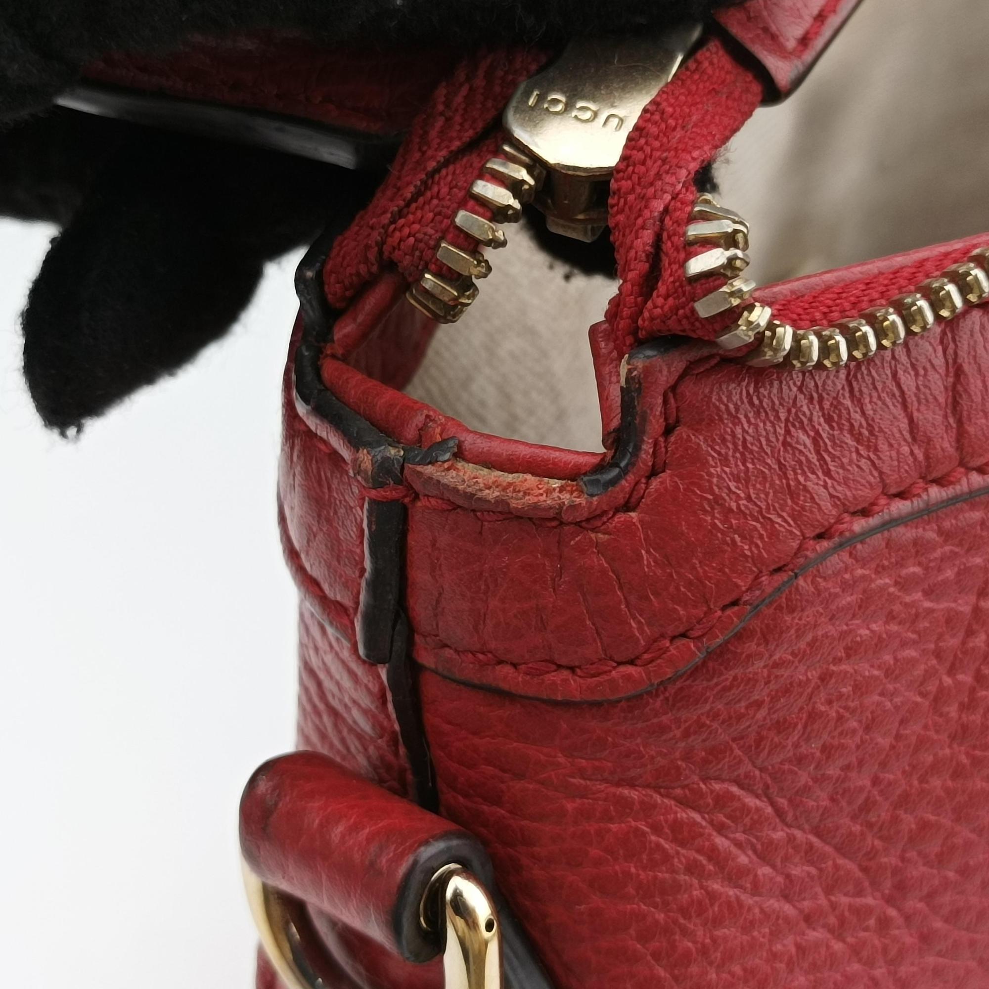 Pre-owned Gucci interlocking G Charmy Red Leather 449659 shoulderbag | stylenewstar