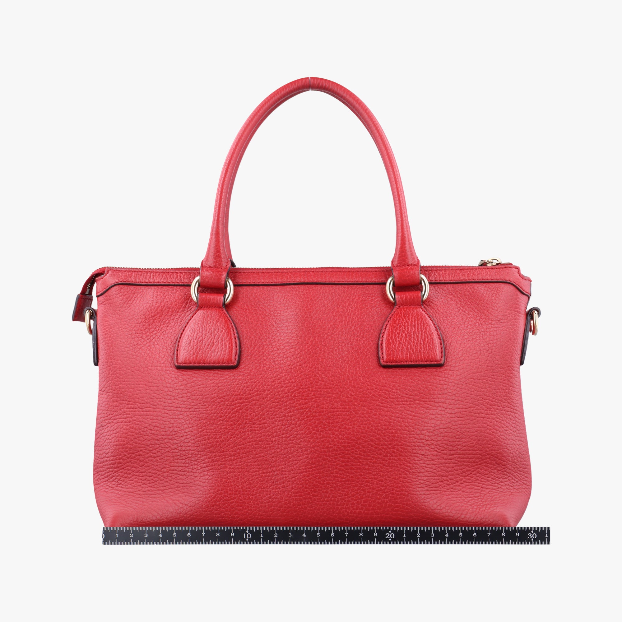 Pre-owned Gucci interlocking G Charmy Red Leather 449659 shoulderbag | stylenewstar