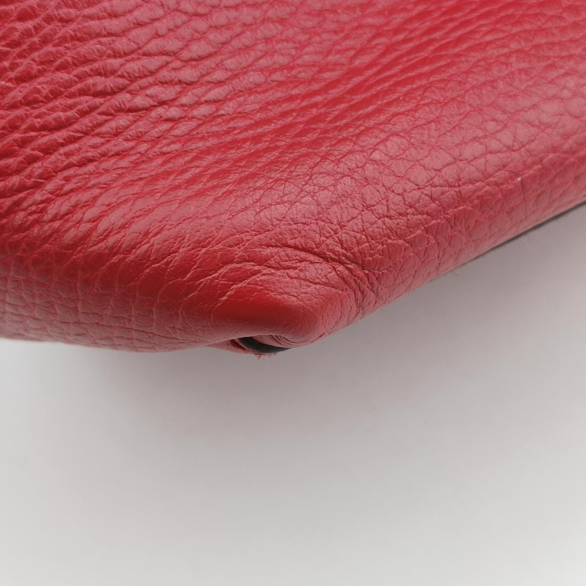 Pre-owned Gucci interlocking G Charmy Red Leather 449659 shoulderbag | stylenewstar