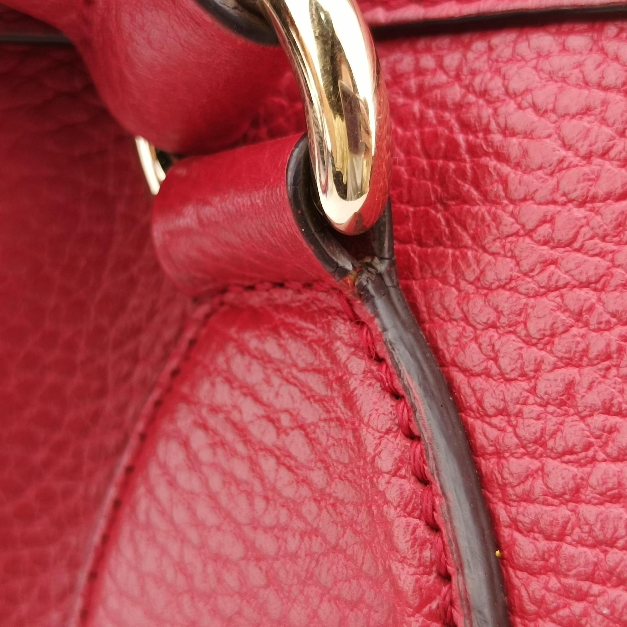 Pre-owned Gucci interlocking G Charmy Red Leather 449659 shoulderbag | stylenewstar