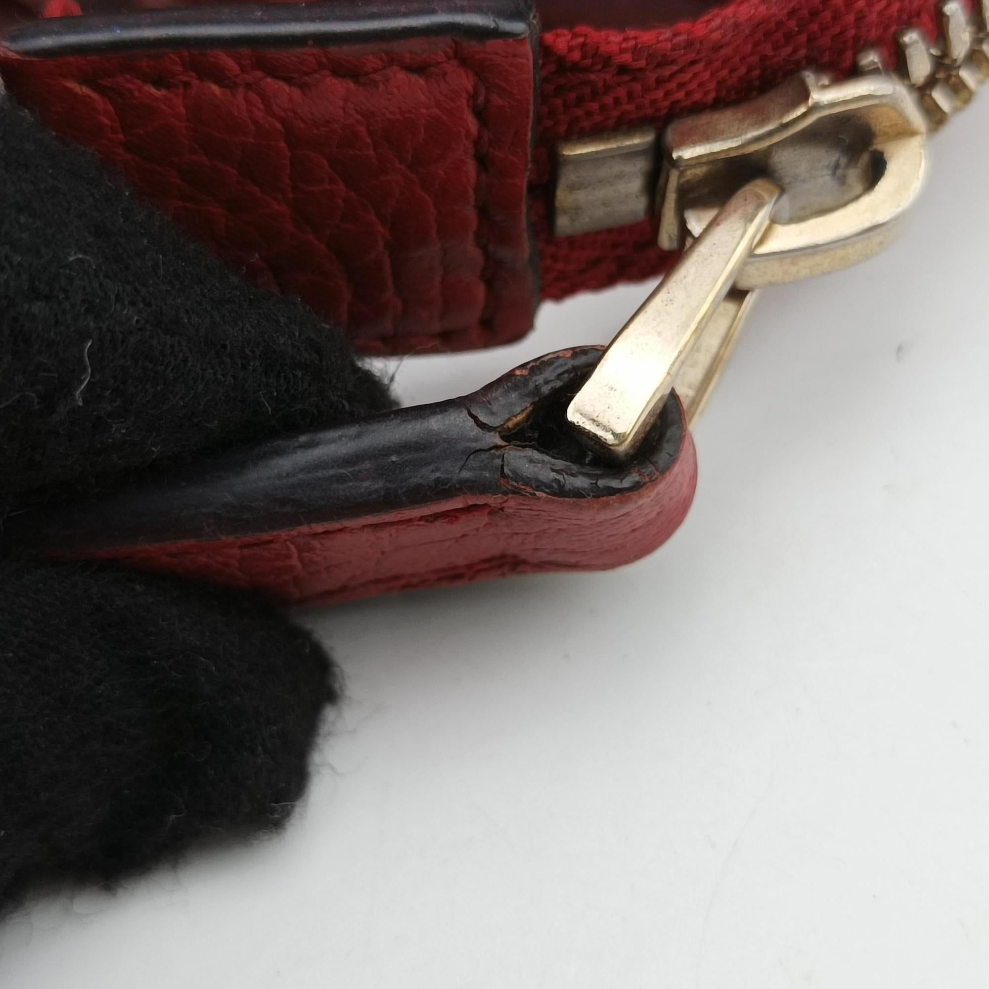 Pre-owned Gucci interlocking G Charmy Red Leather 449659 shoulderbag | stylenewstar