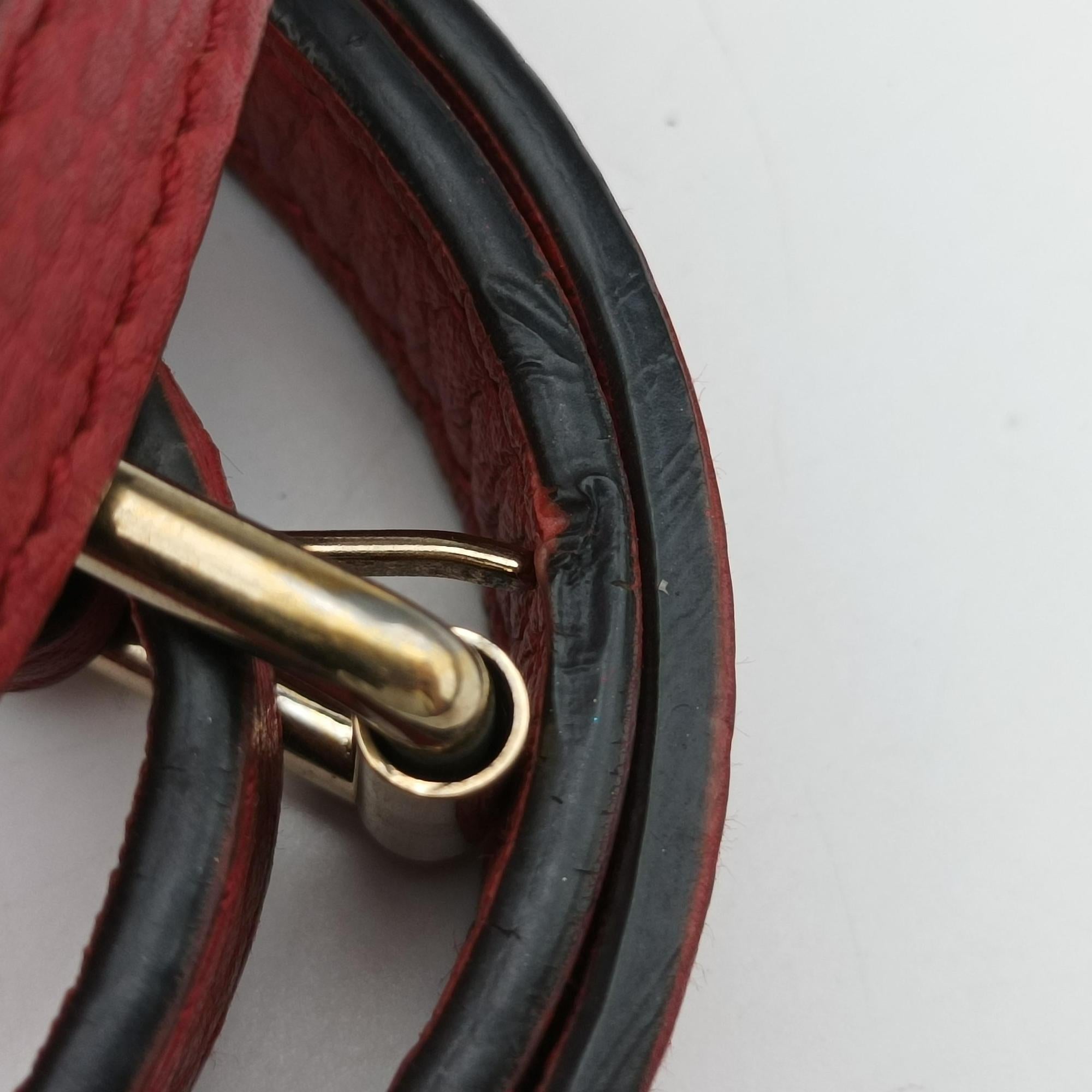 Pre-owned Gucci interlocking G Charmy Red Leather 449659 shoulderbag | stylenewstar