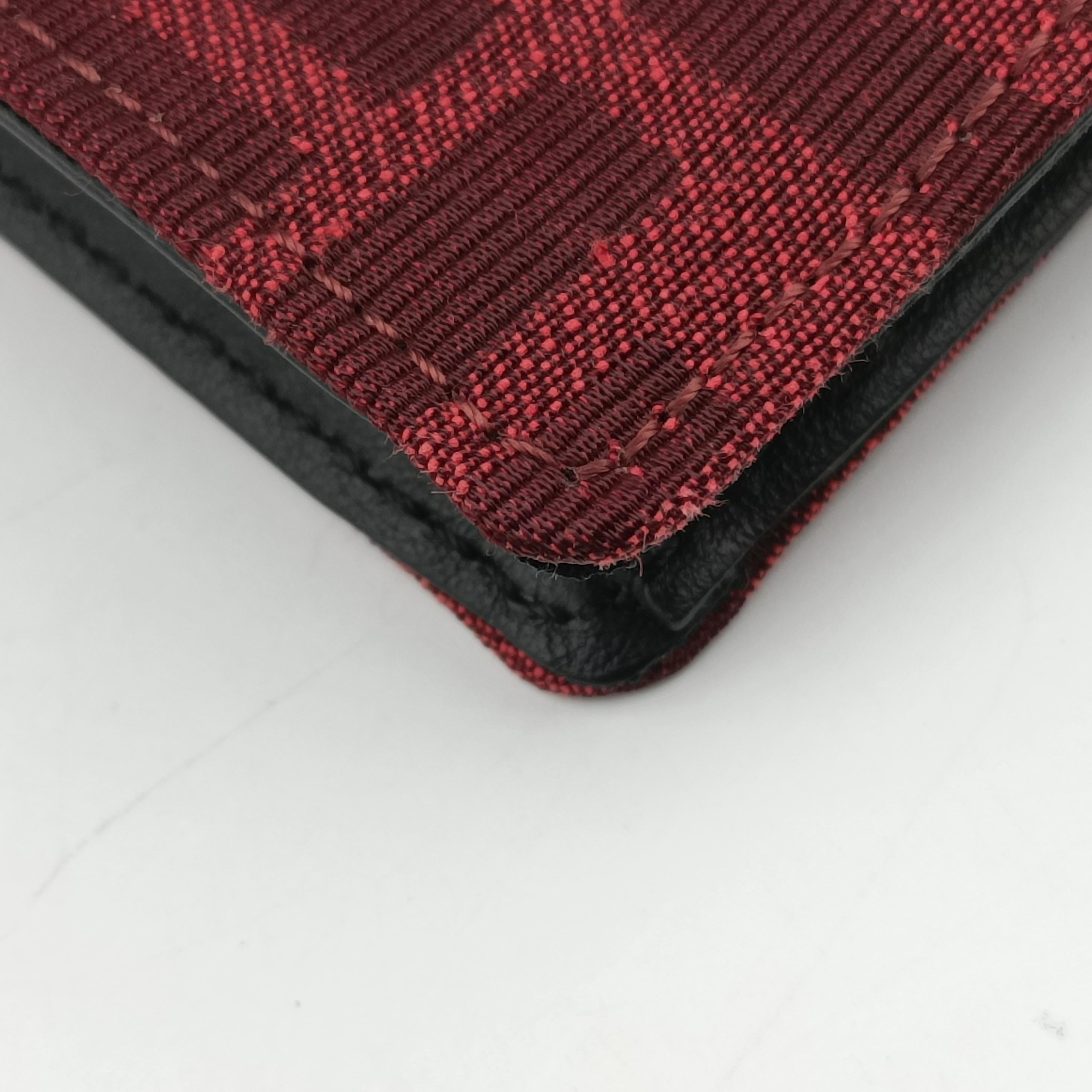 Secondhand Fendi FF Logo Baguette slim Red canvas 7M0295 shoulderbag | stylenewstar