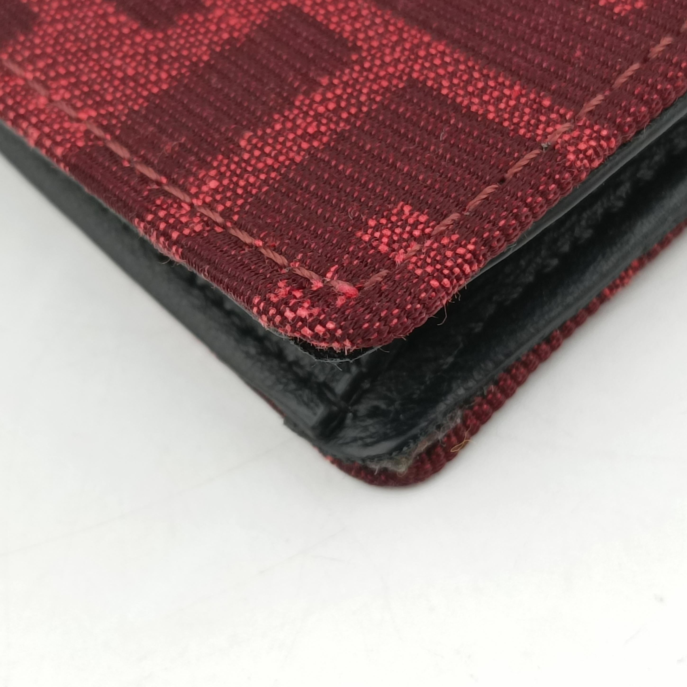 Secondhand Fendi FF Logo Baguette slim Red canvas 7M0295 shoulderbag | stylenewstar