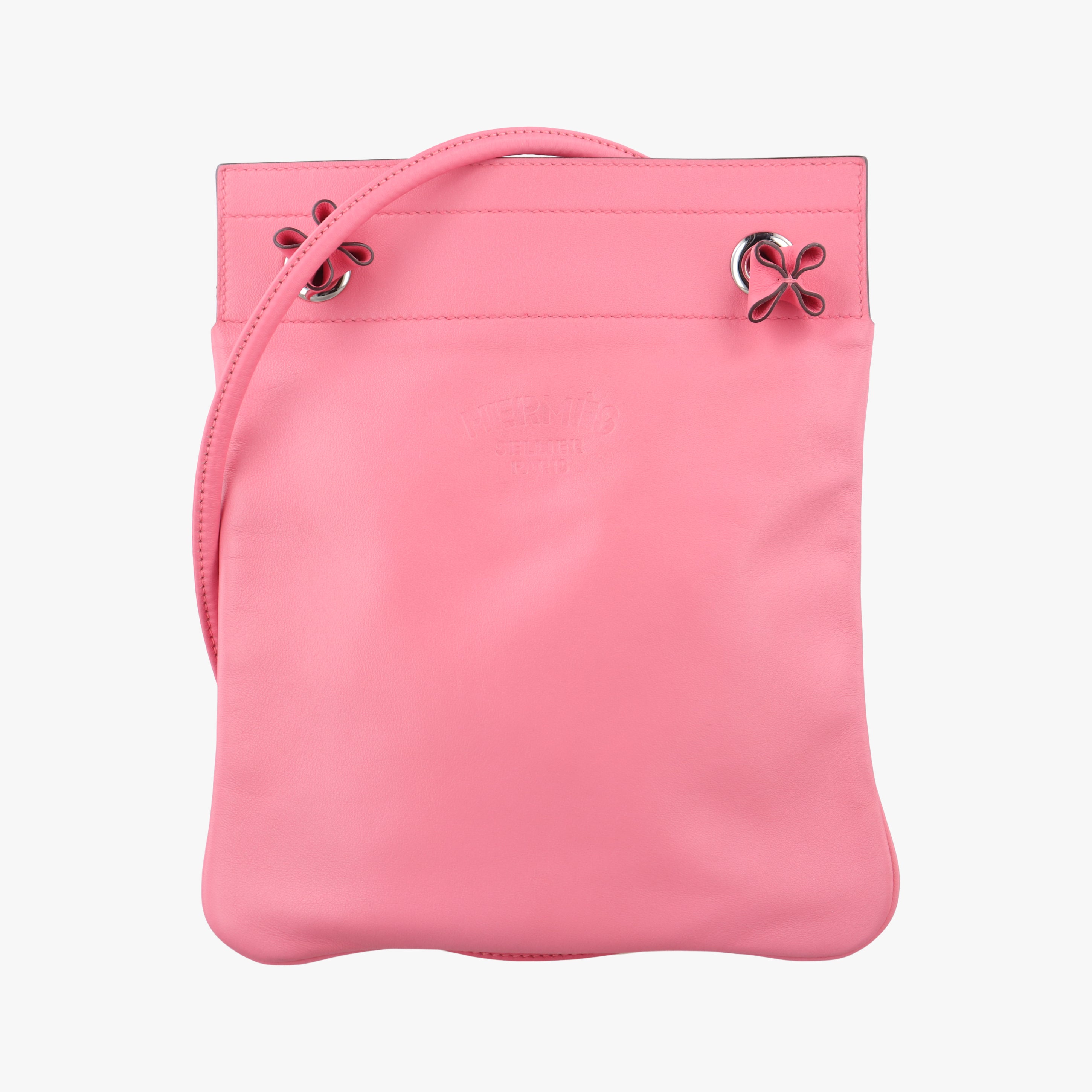 Pre-owned Hermes Sac Aline mini Pink lambskin  shoulderbag | stylenewstar
