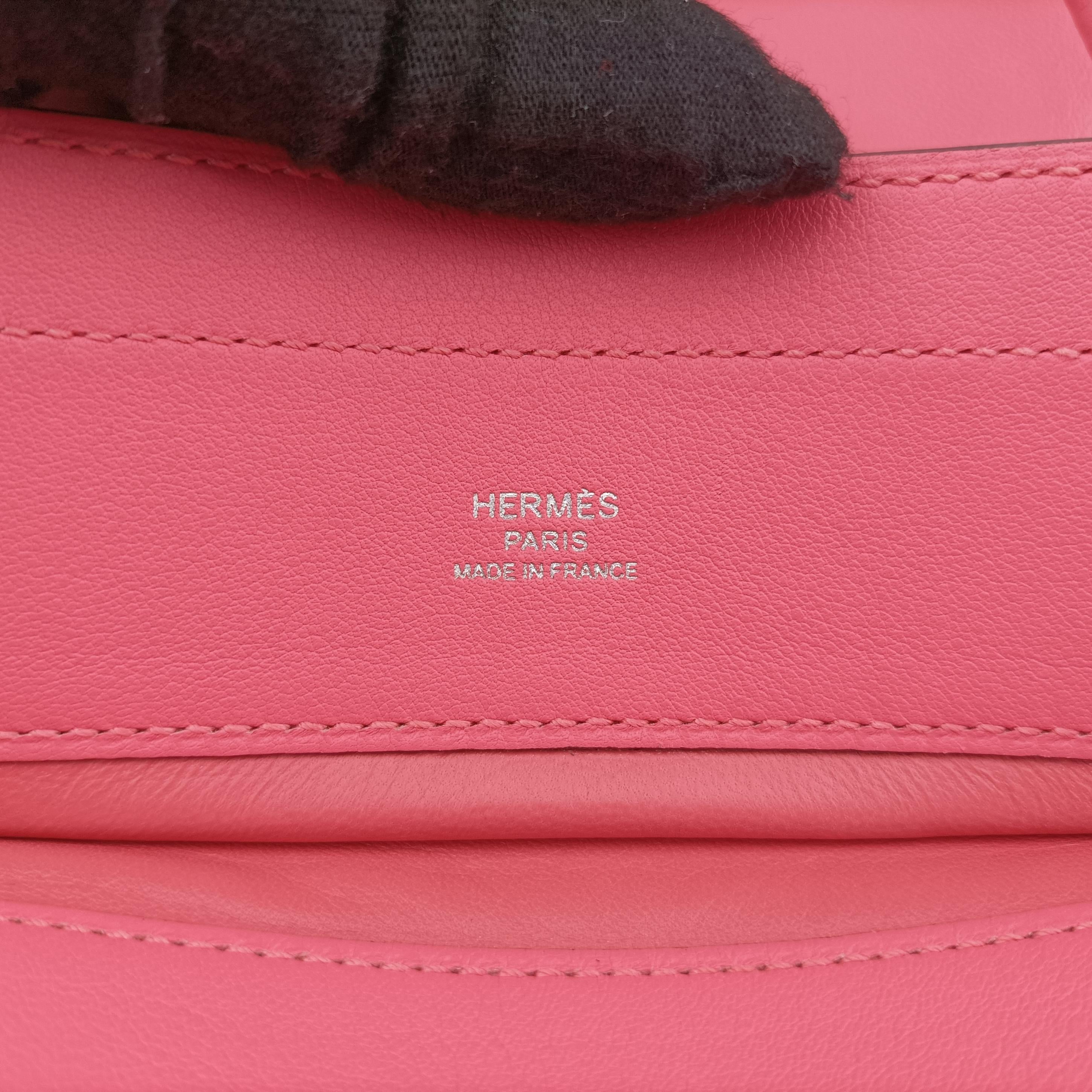 Pre-owned Hermes Sac Aline mini Pink lambskin  shoulderbag | stylenewstar