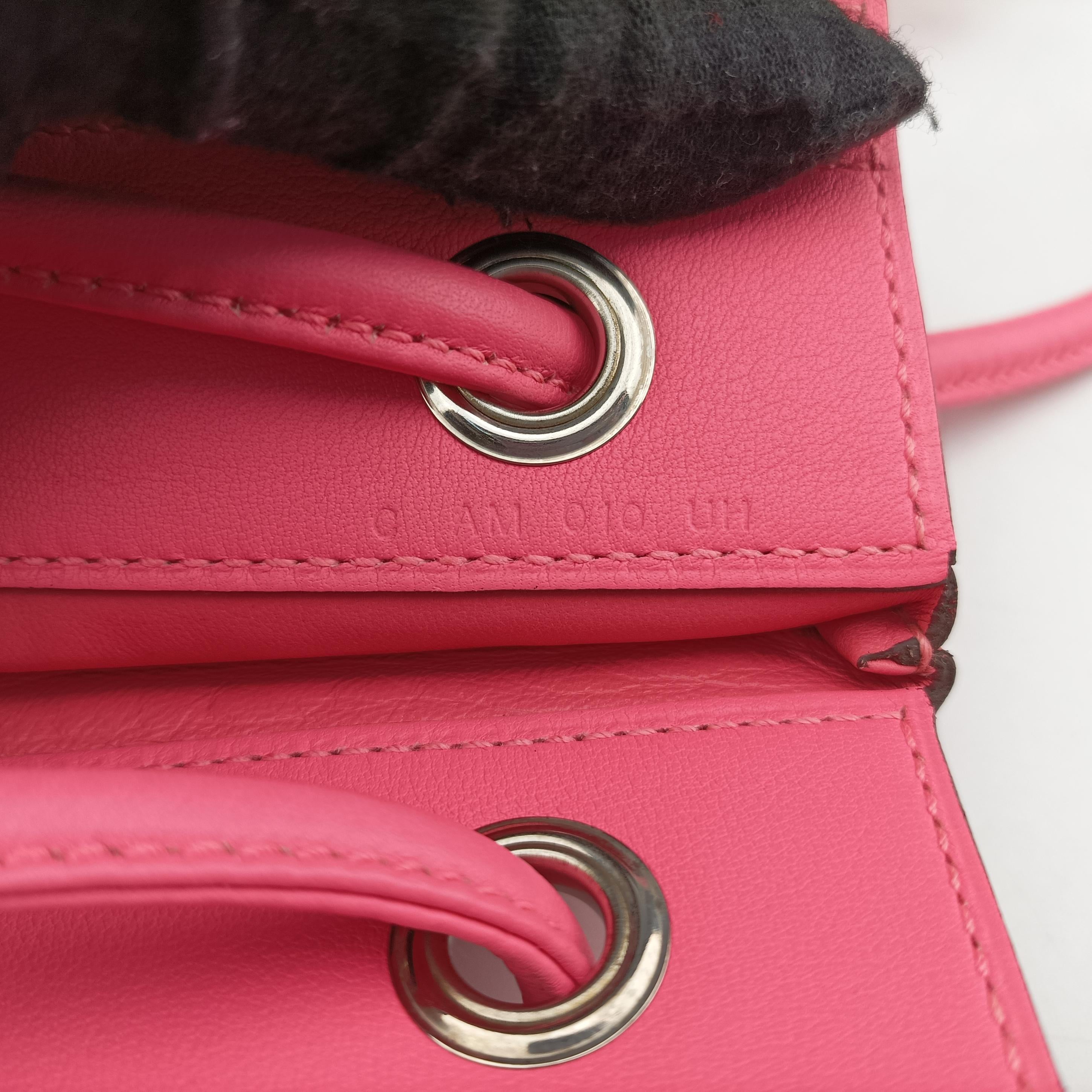 Pre-owned Hermes Sac Aline mini Pink lambskin  shoulderbag | stylenewstar