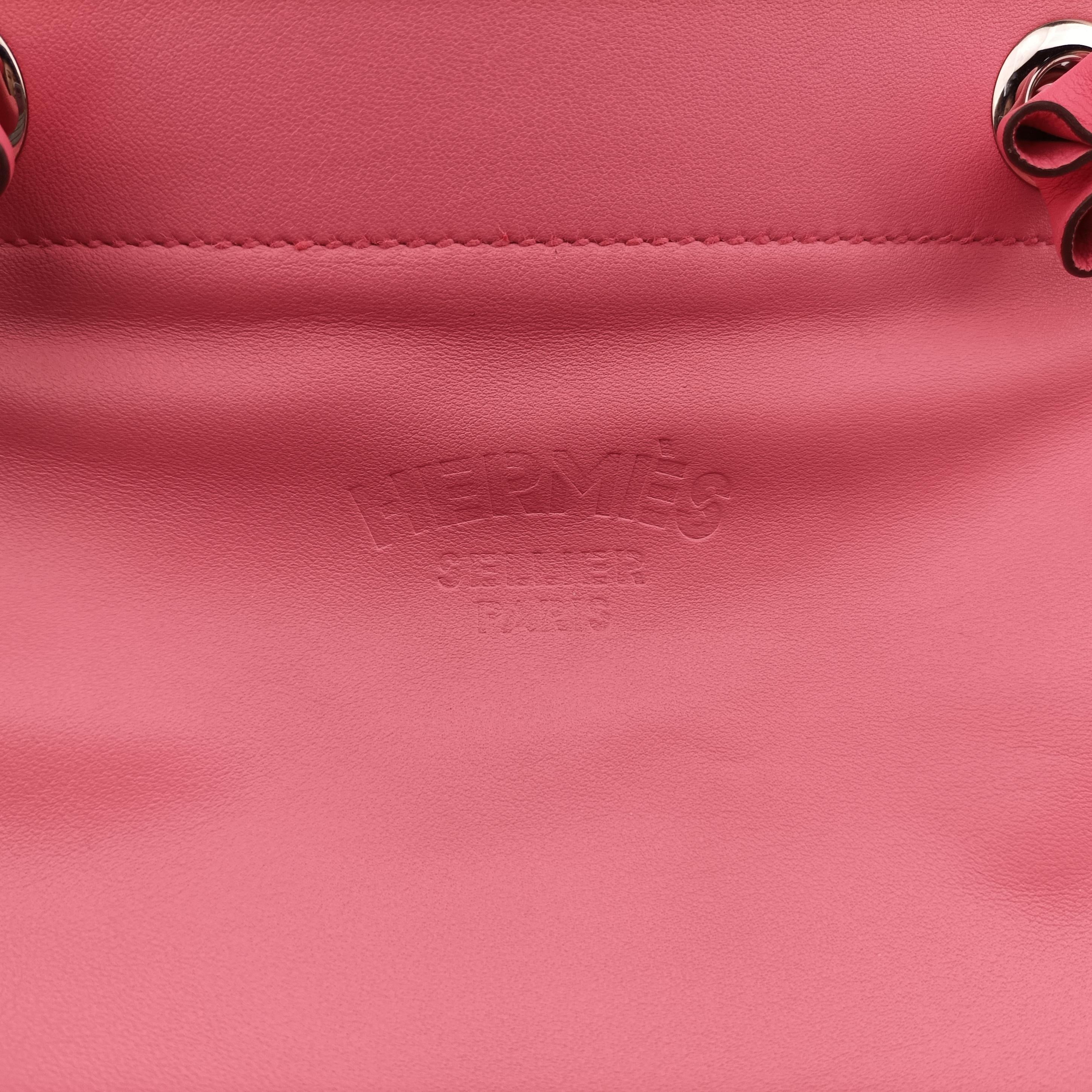 Pre-owned Hermes Sac Aline mini Pink lambskin  shoulderbag | stylenewstar