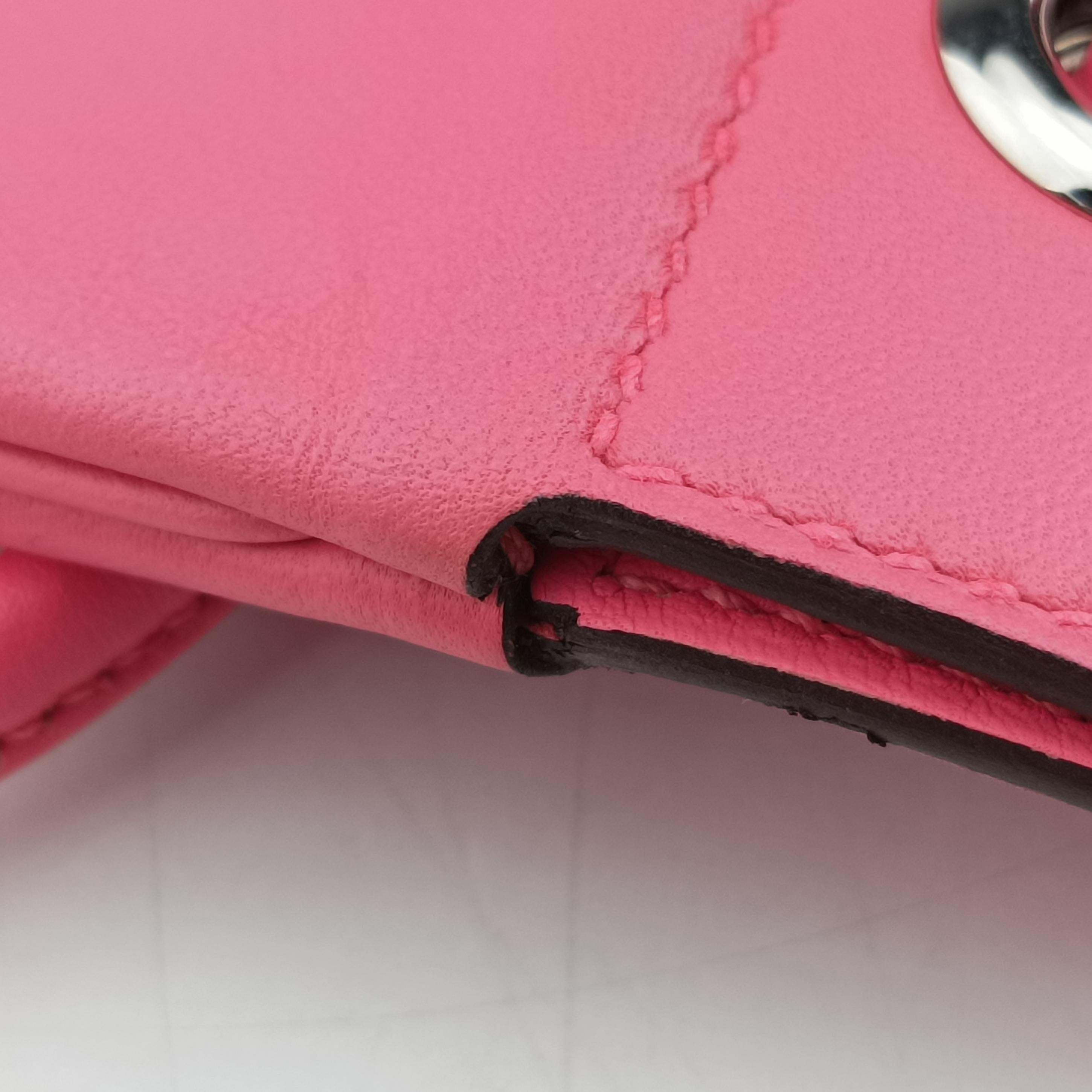 Pre-owned Hermes Sac Aline mini Pink lambskin  shoulderbag | stylenewstar