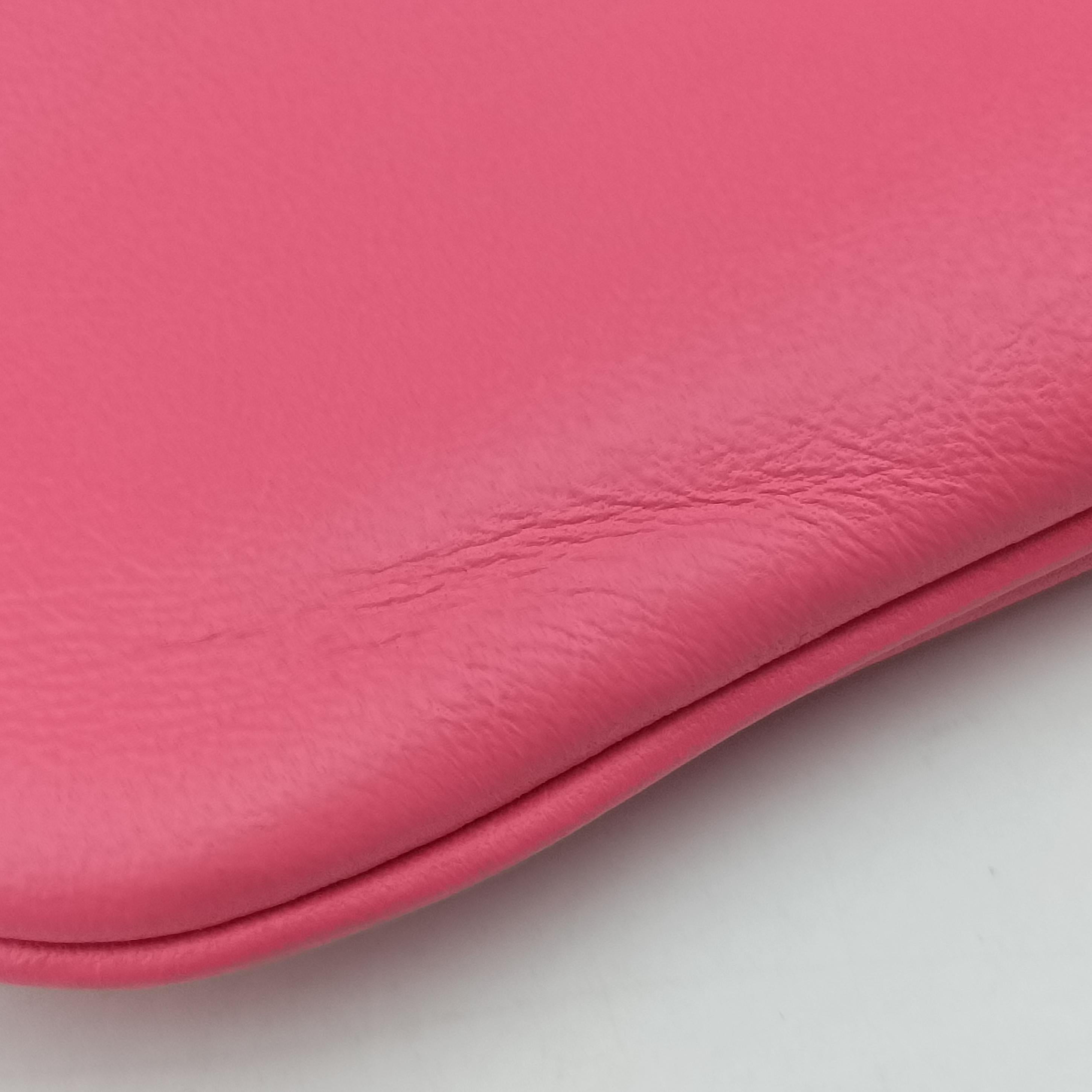 Pre-owned Hermes Sac Aline mini Pink lambskin  shoulderbag | stylenewstar