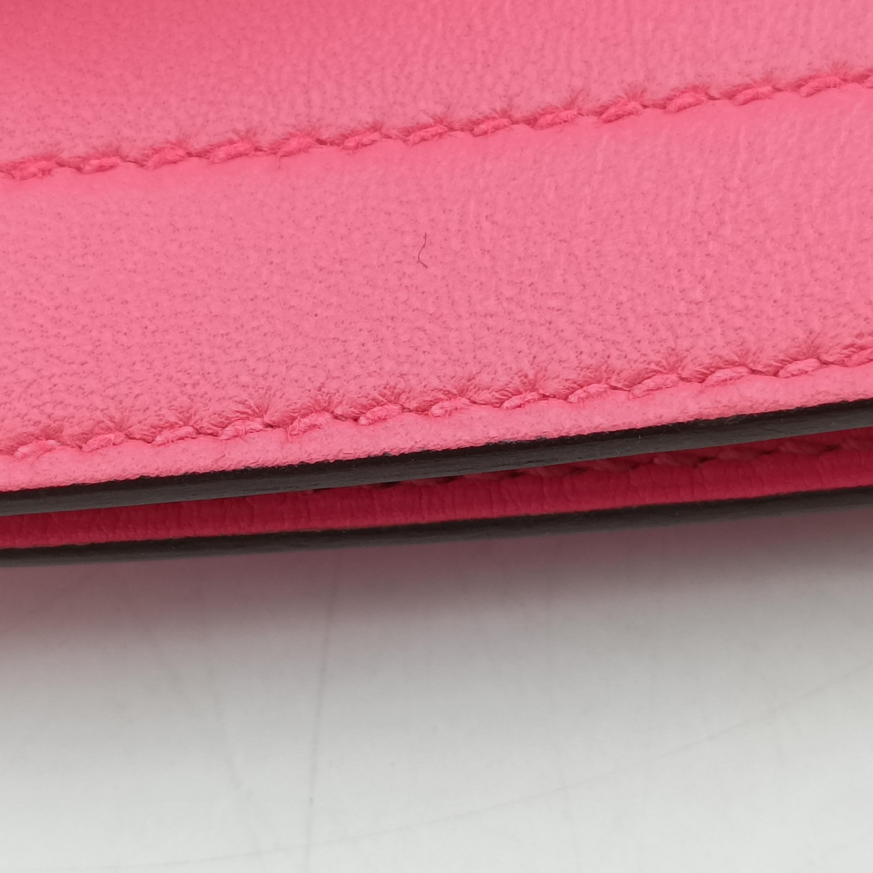 Pre-owned Hermes Sac Aline mini Pink lambskin  shoulderbag | stylenewstar