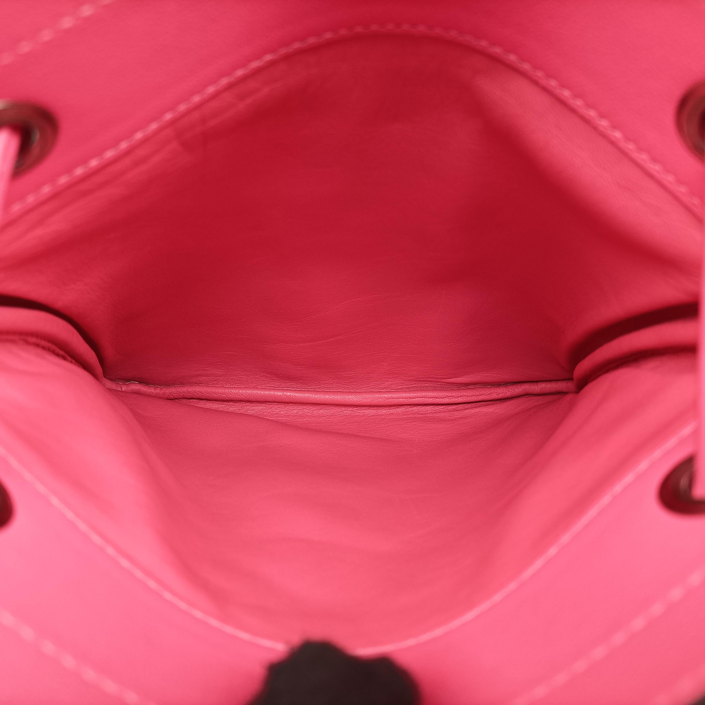 Pre-owned Hermes Sac Aline mini Pink lambskin  shoulderbag | stylenewstar
