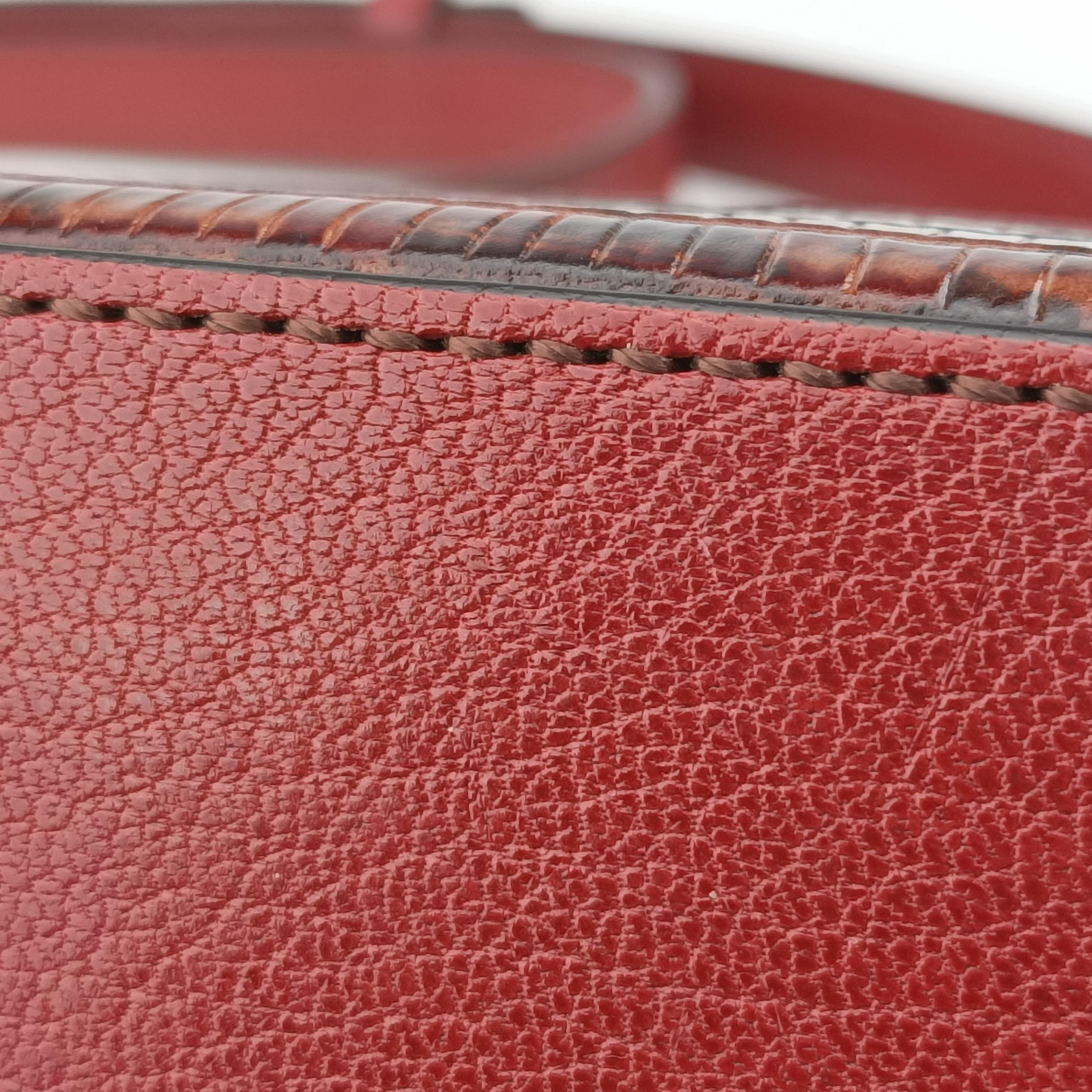 Pre-owned Chloe Chloe C Red x Black x Orange Leather  shoulderbag | stylenewstar